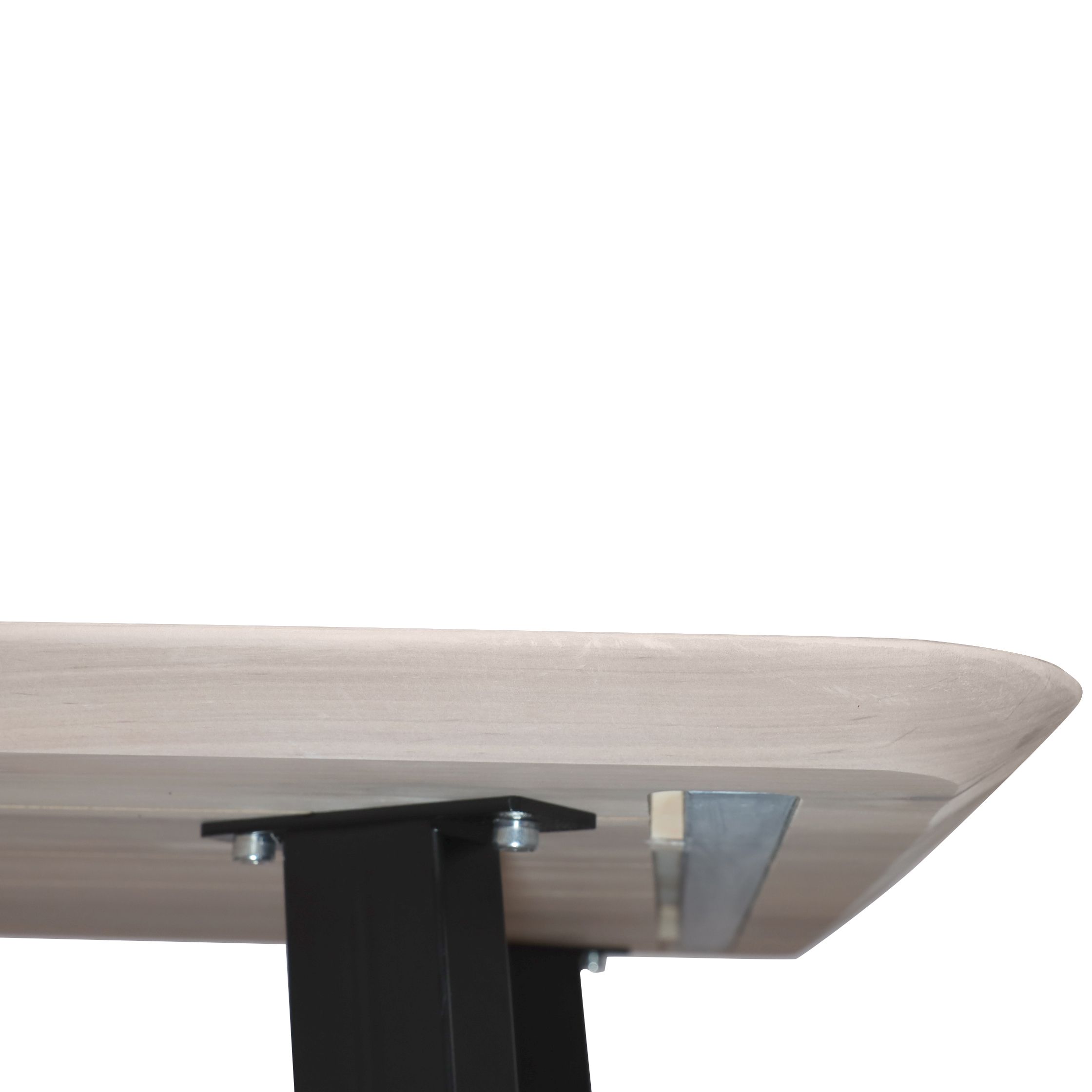 Стол МАЙОН, 130*80*74, дуб беленый/черный (ПР-2 DSW (Т27) (02) КС-60)