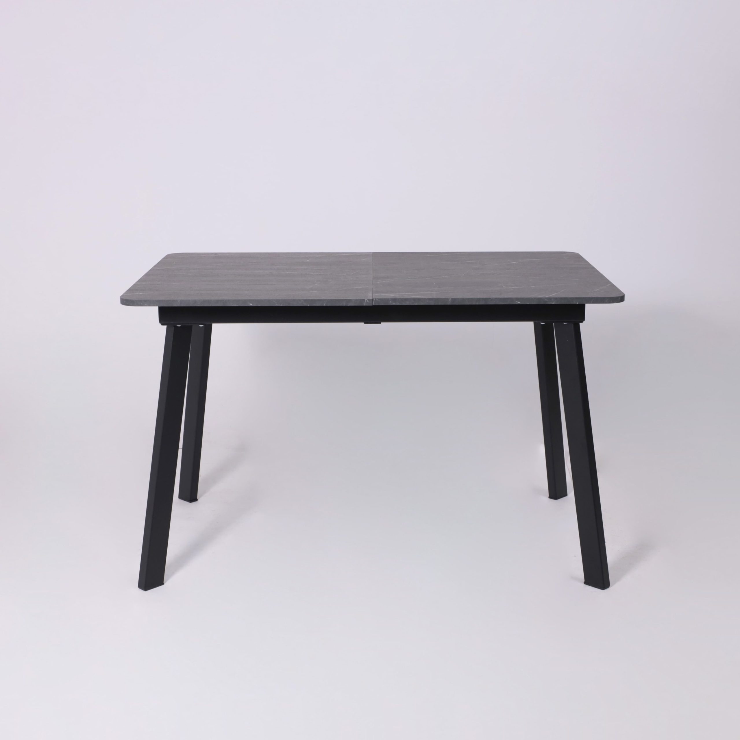 Стол AV 1209/1, ЛМДФ, раздвижной 1200(1600)*800 Мрамор Пьетра Графитовый/черный