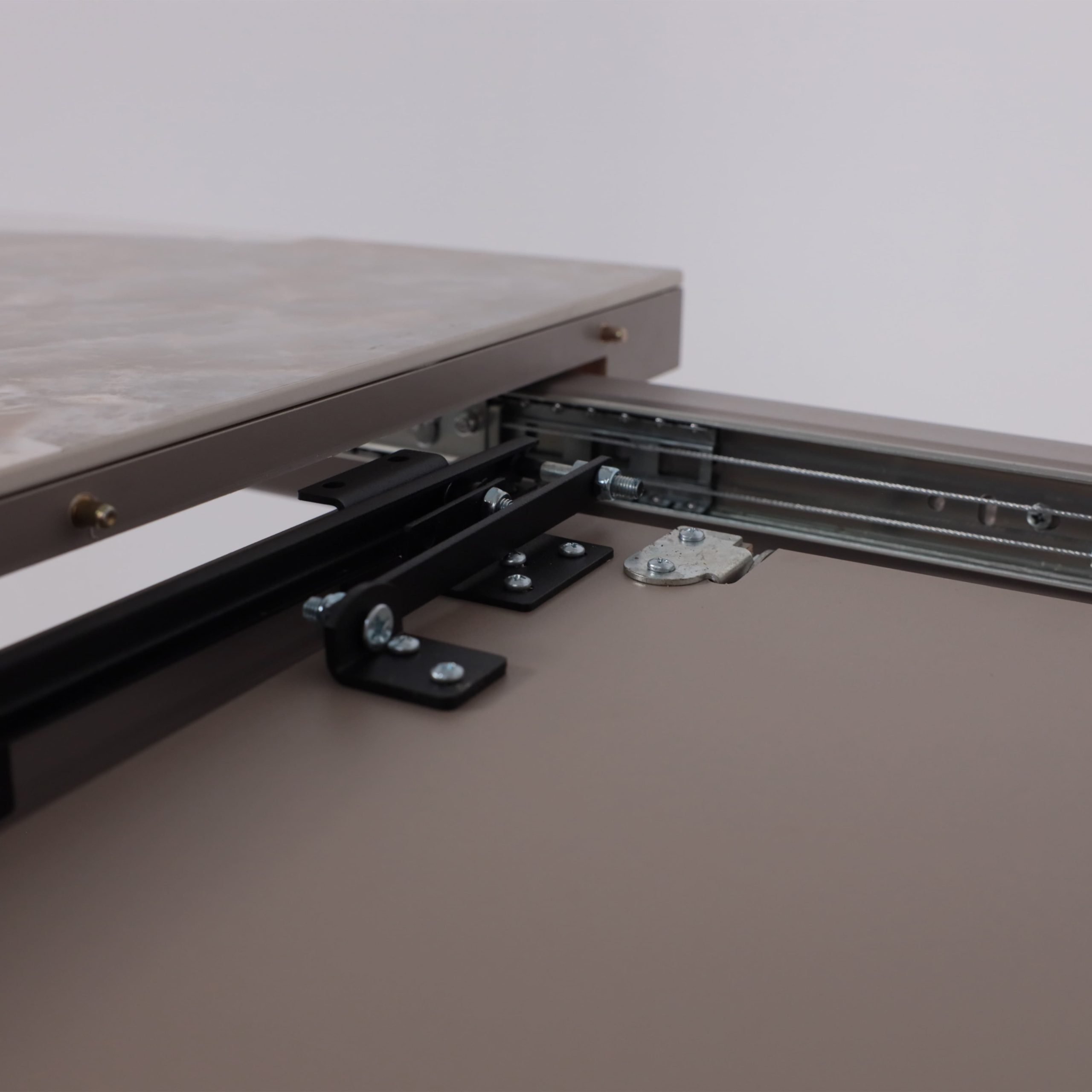 Стол LEONEL-130, раздвижной 130(165)х85, PANDORA GLOSS ST CER/Капучино