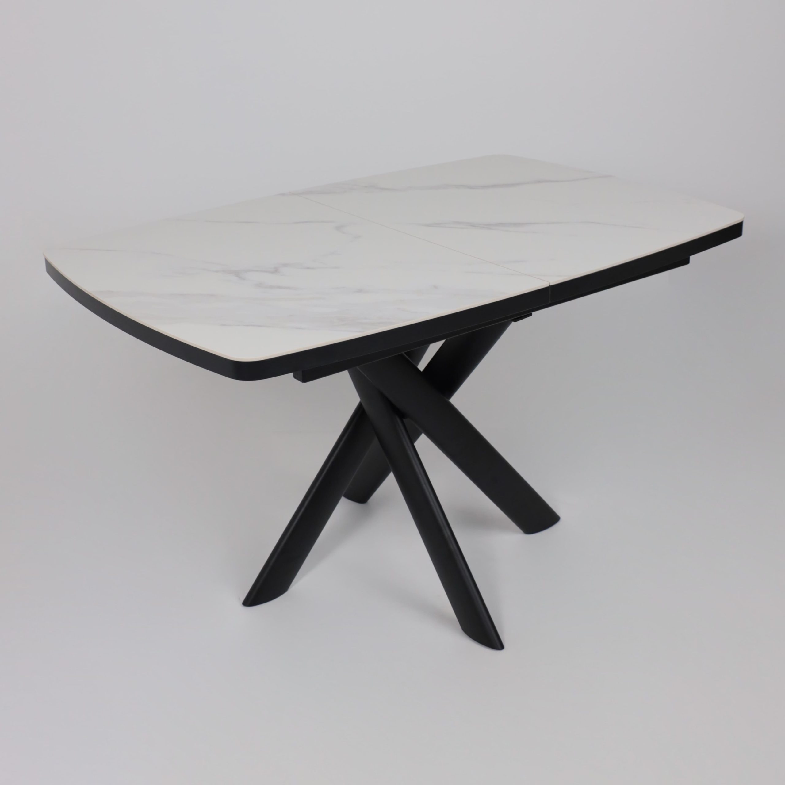 Стол LEONEL-130, раздвижной 130(165)х85, CALAKATTA ST CER/Черный