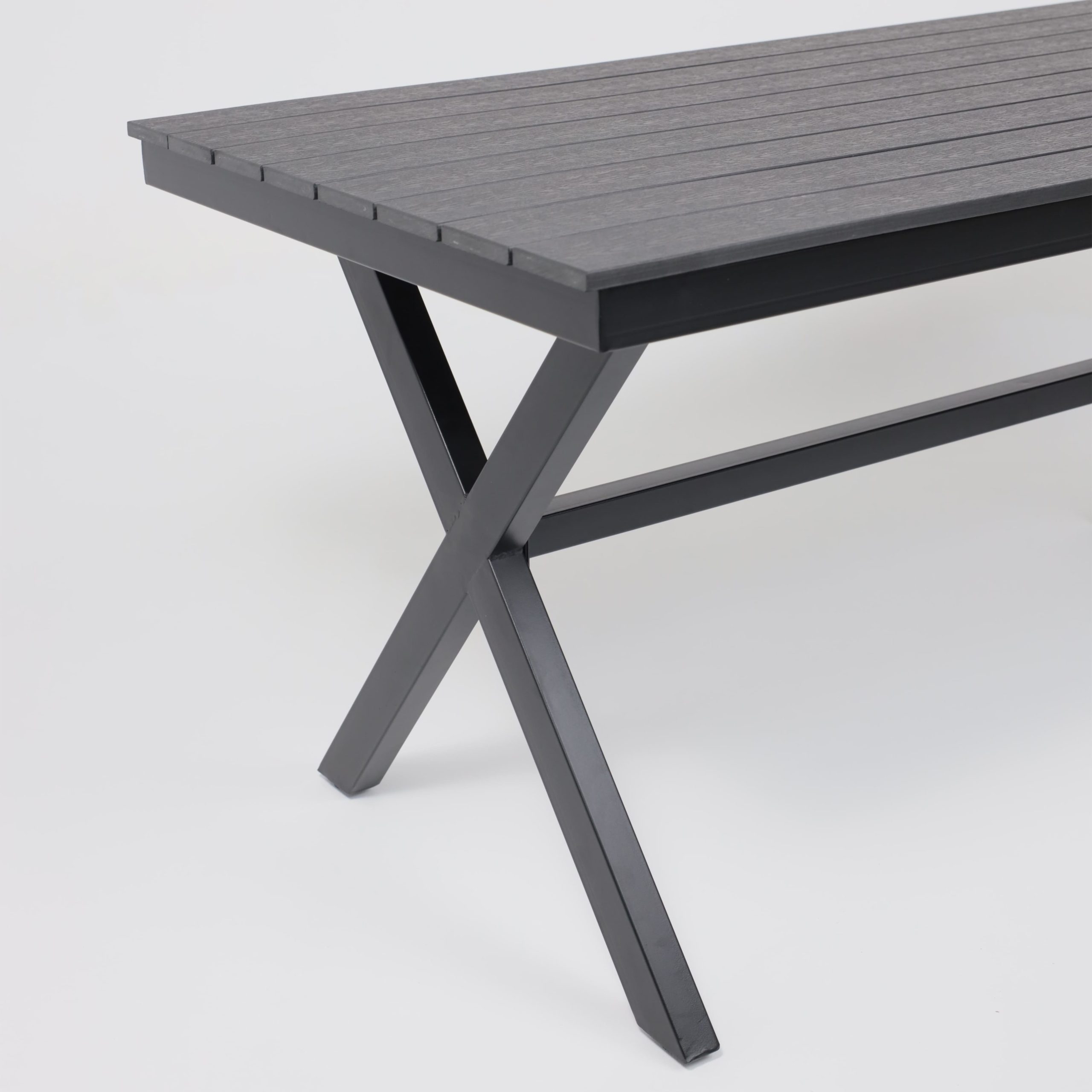 Стол садовый FLORENCE, 160*80*77, сталь-черная/чёрный