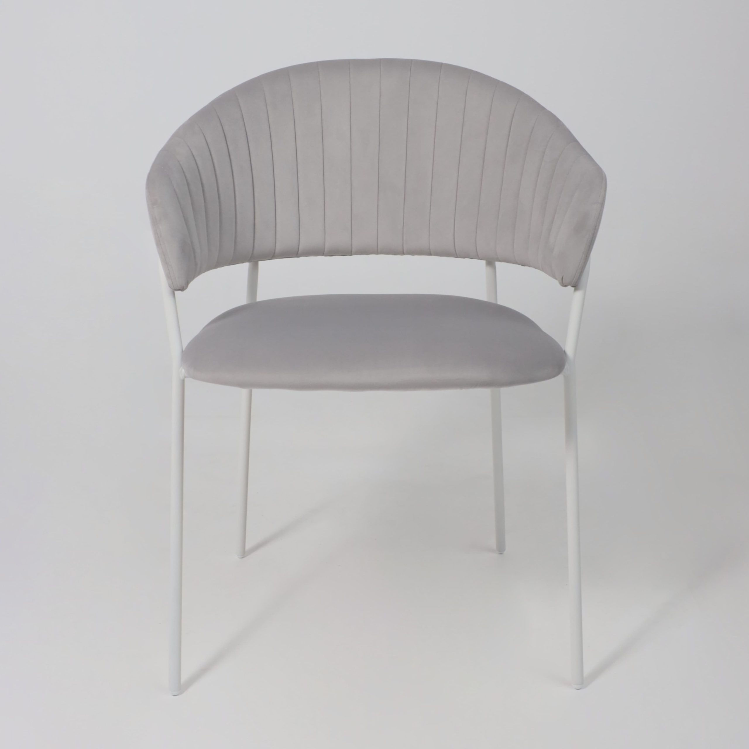 Стул AV 433, светло-серый бархат H-09/белый