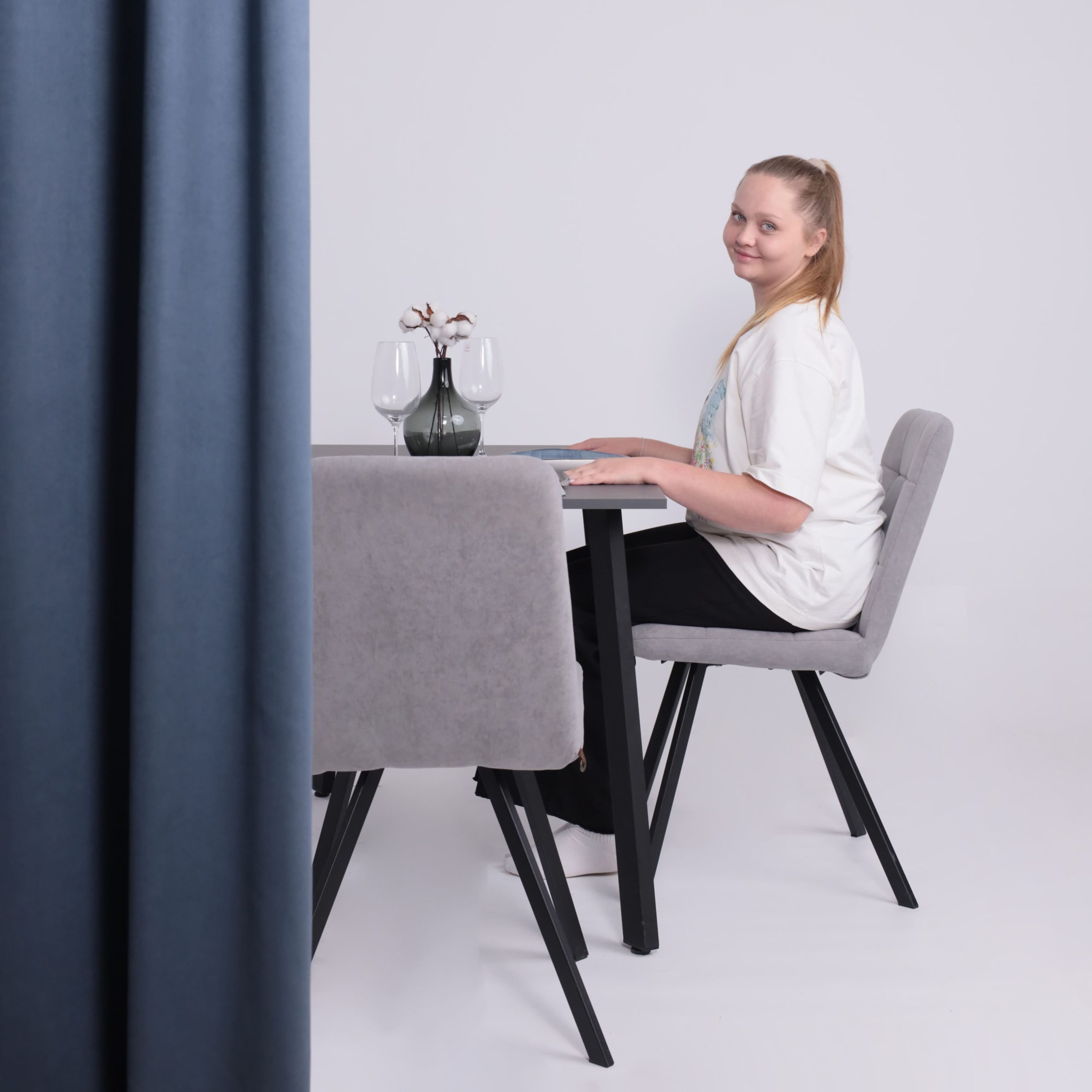 Стол СВАРОГ, 1100х680х750, металл бруклин/черный