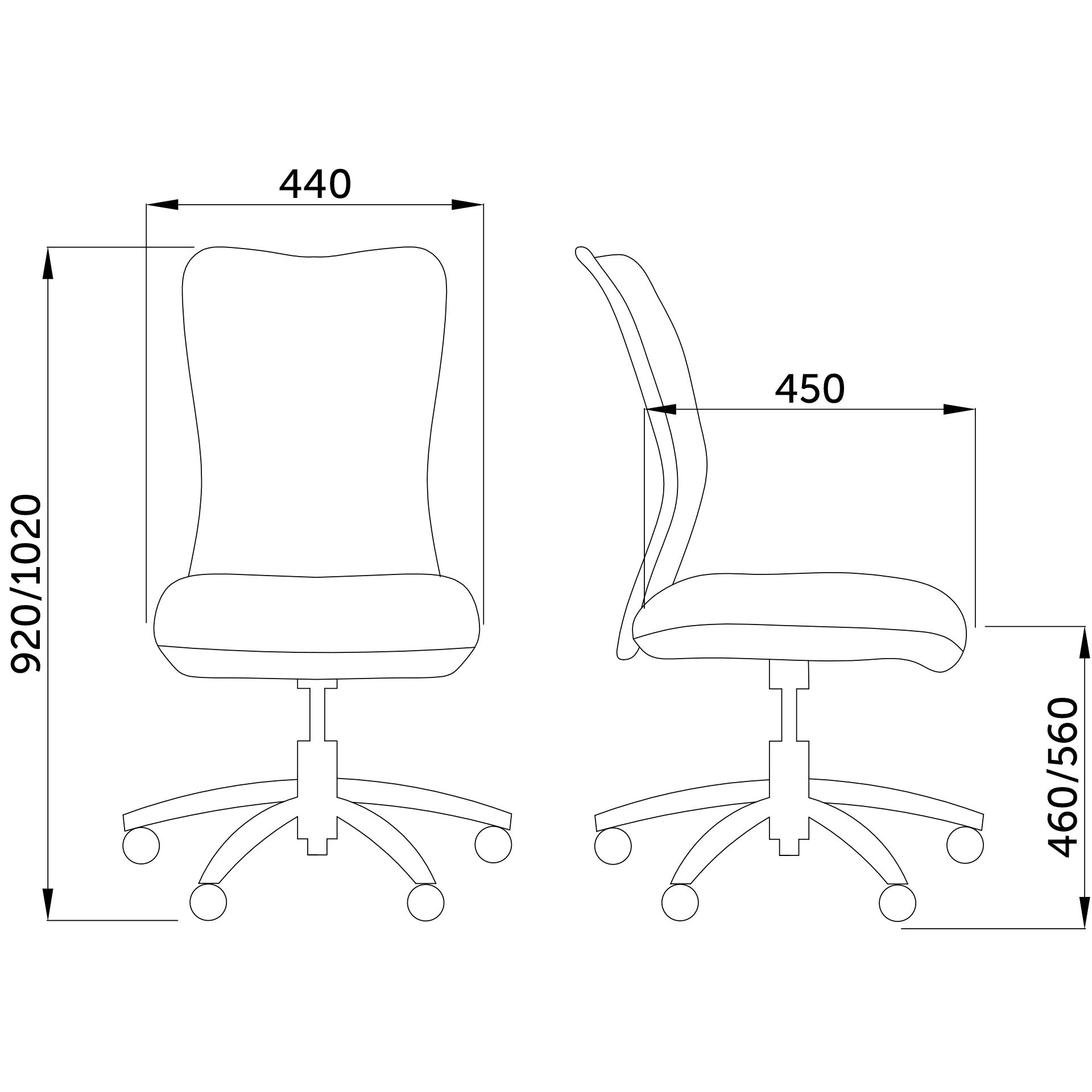 Кресло рабочее, поворотное ARTUR, (серый+черный)