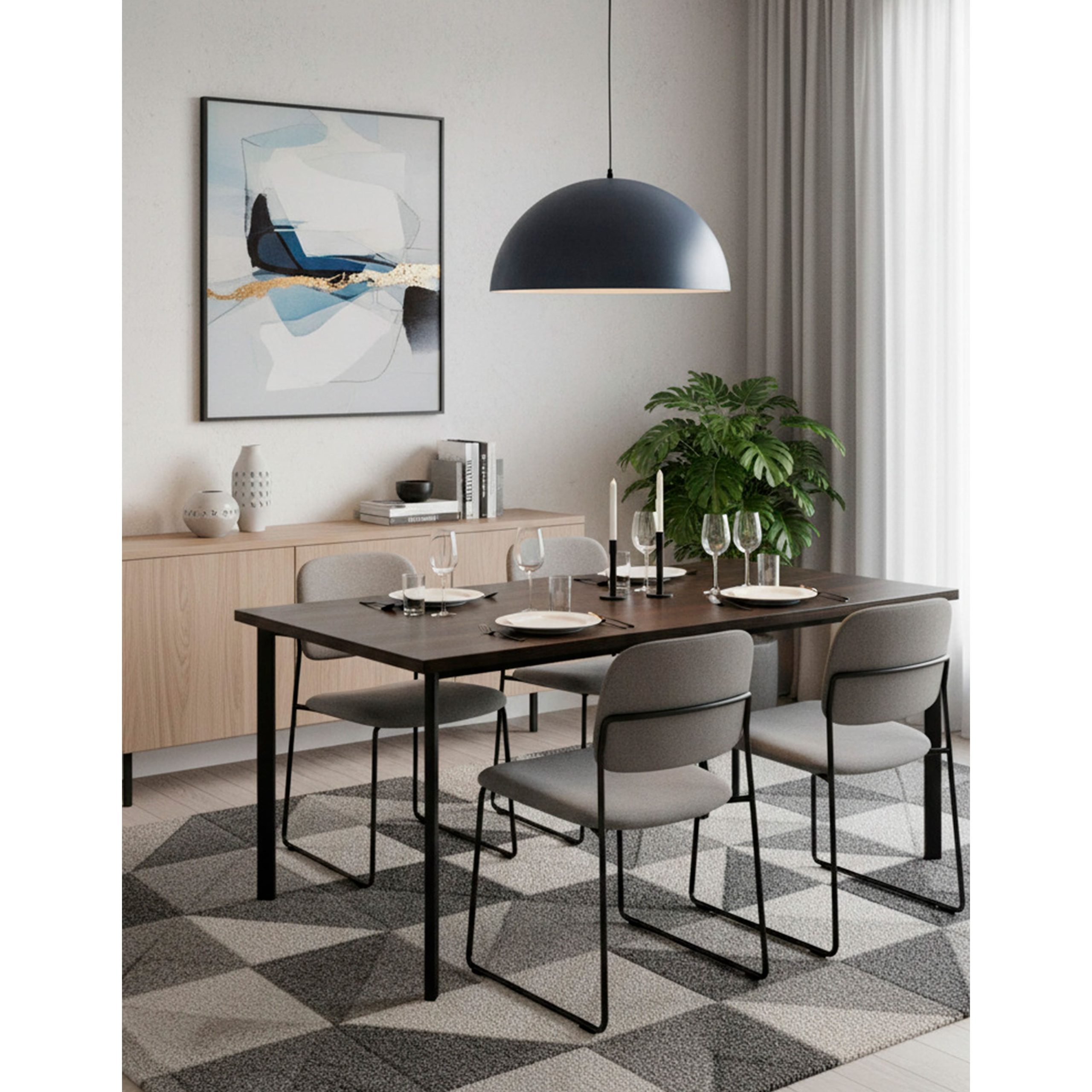 Светильник STONE, потолочный, E27, графитовый