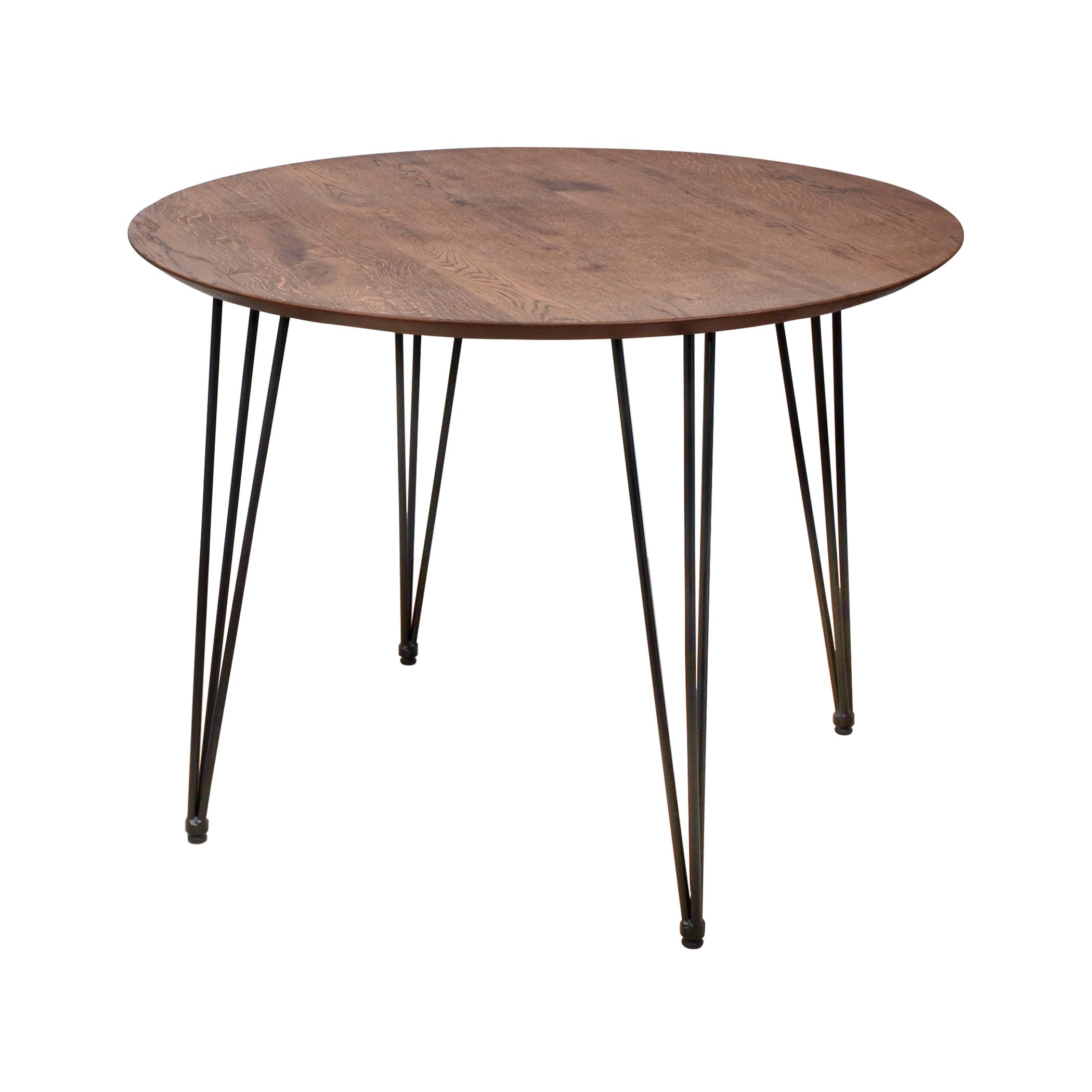 Стол ДЕМАВЕНД, d100*74, дуб мореный/черный (ПР-4 DSW (Т27) (02) Кс-12)