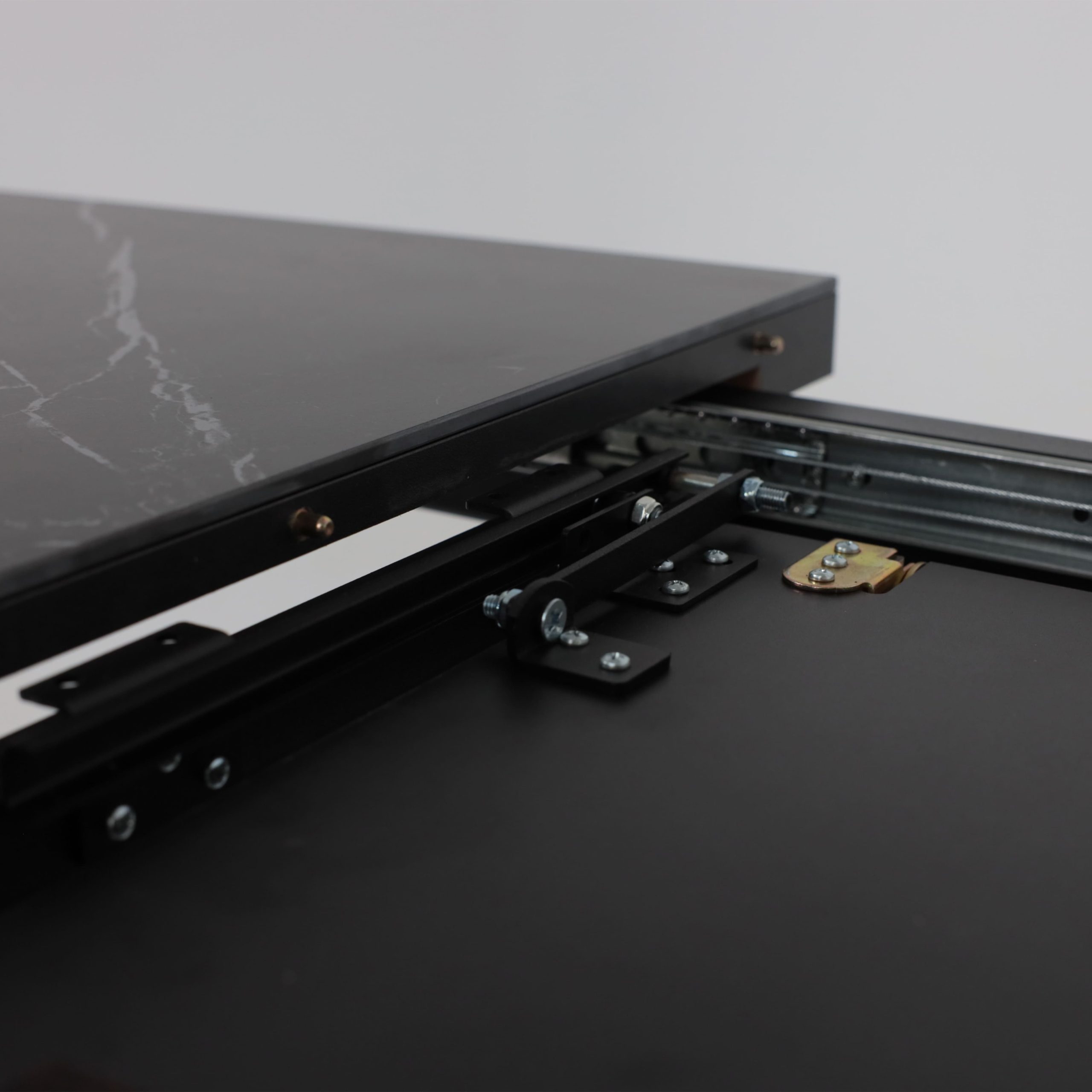 Стол LEONEL-130, раздвижной 130(165)х85, STONE BLACK ST CER/Черный