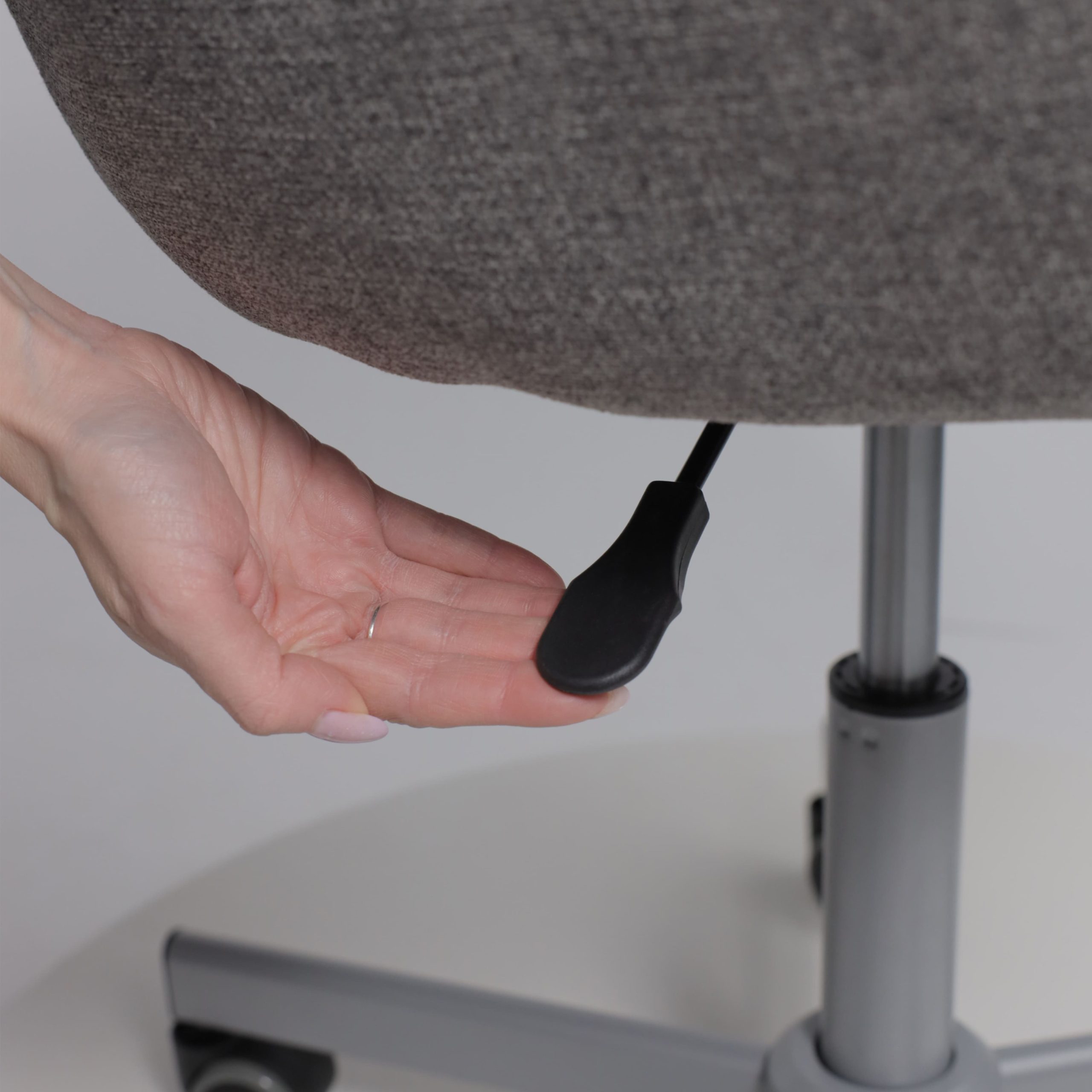 Кресло поворотное ELENA, ткань, серый