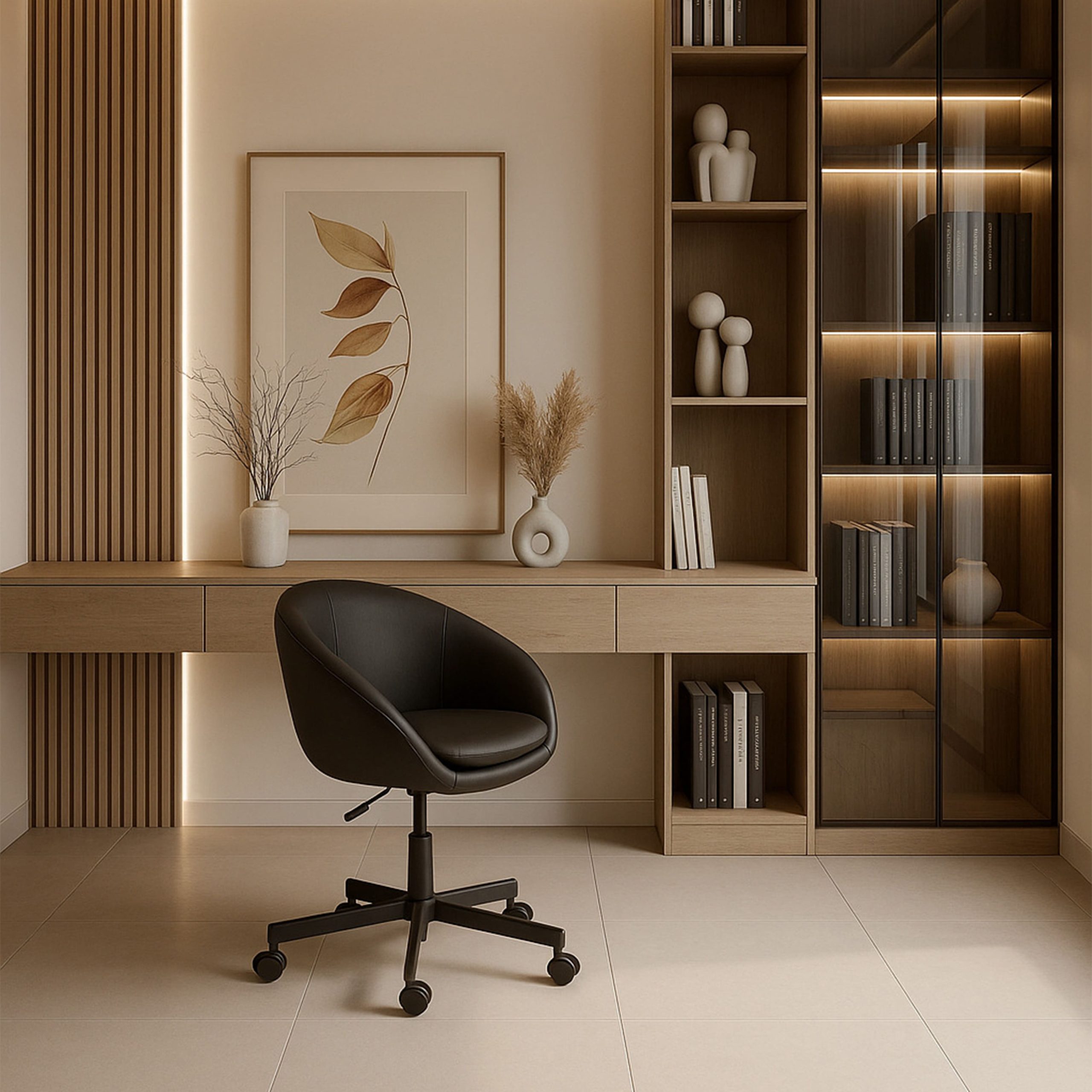 Кресло поворотное ELENA, ECO, черный