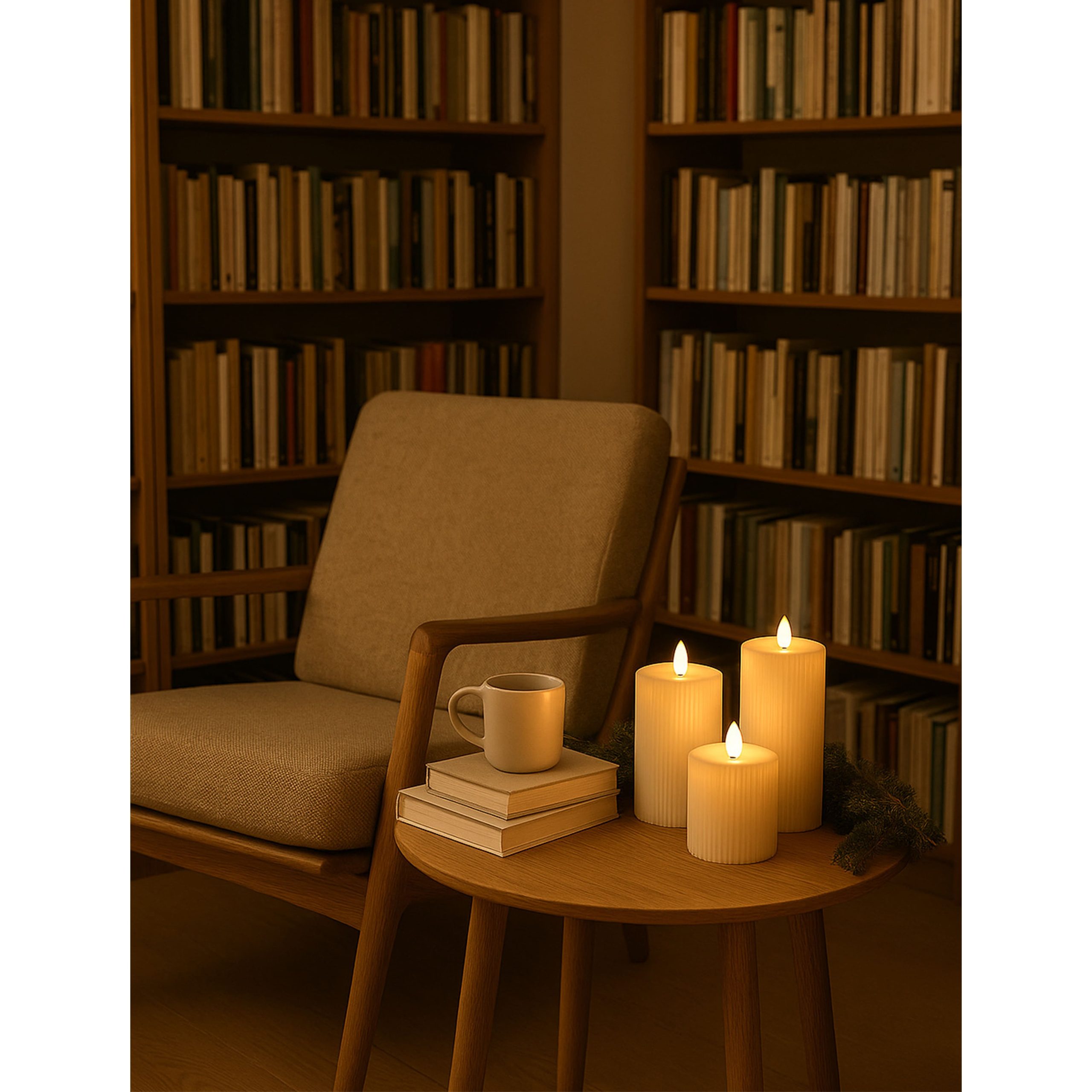 Комплект из электронных свечей AKS тип 1 ( 3 свечи 7.5х13/15.5/18см 1LEDх3, 2ААх3 )