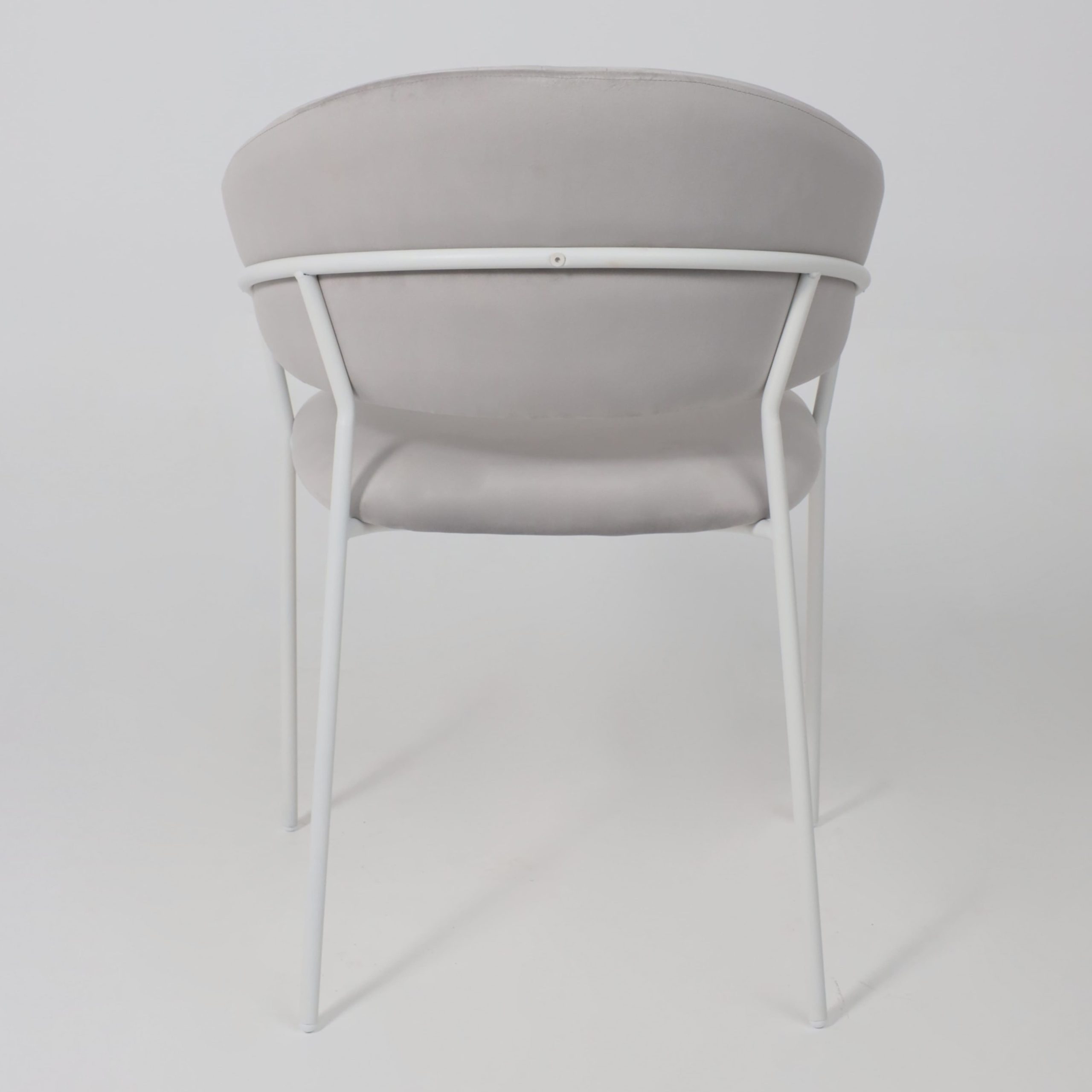 Стул AV 433, светло-серый бархат H-09/белый