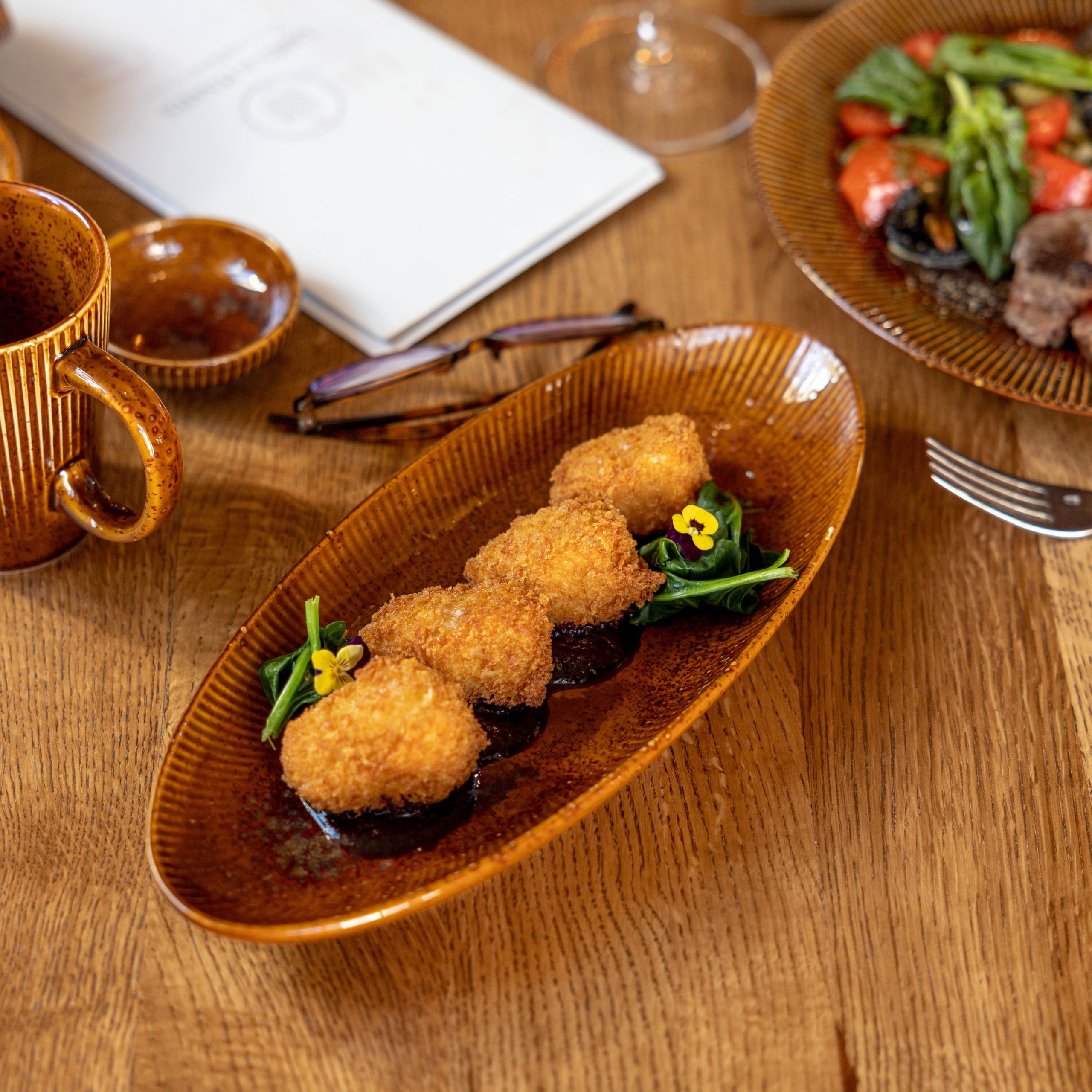 Блюдо для рыбы AURORA, фарфор, каштановый, 31*13*3,6см