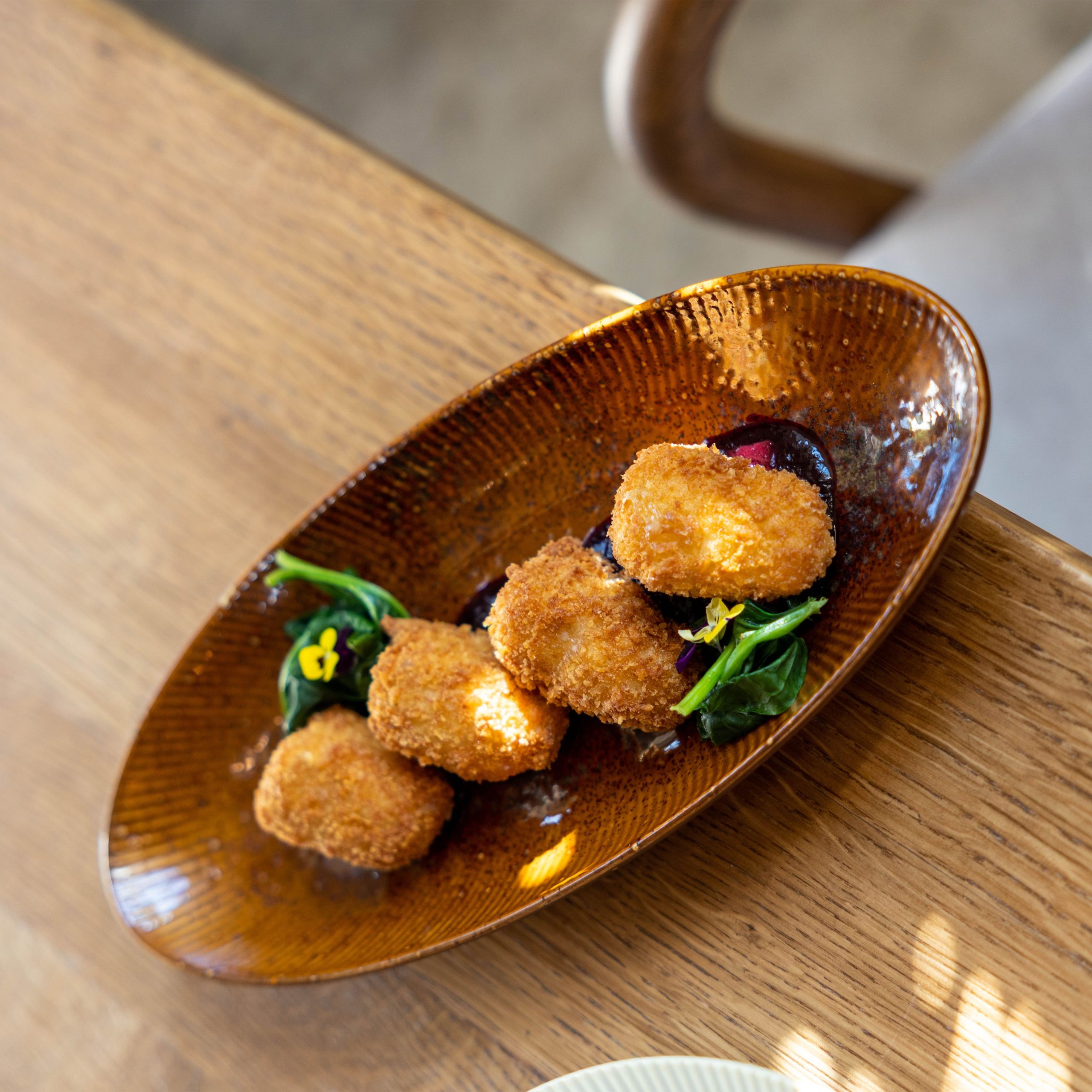 Блюдо для рыбы AURORA, фарфор, каштановый, 31*13*3,6см