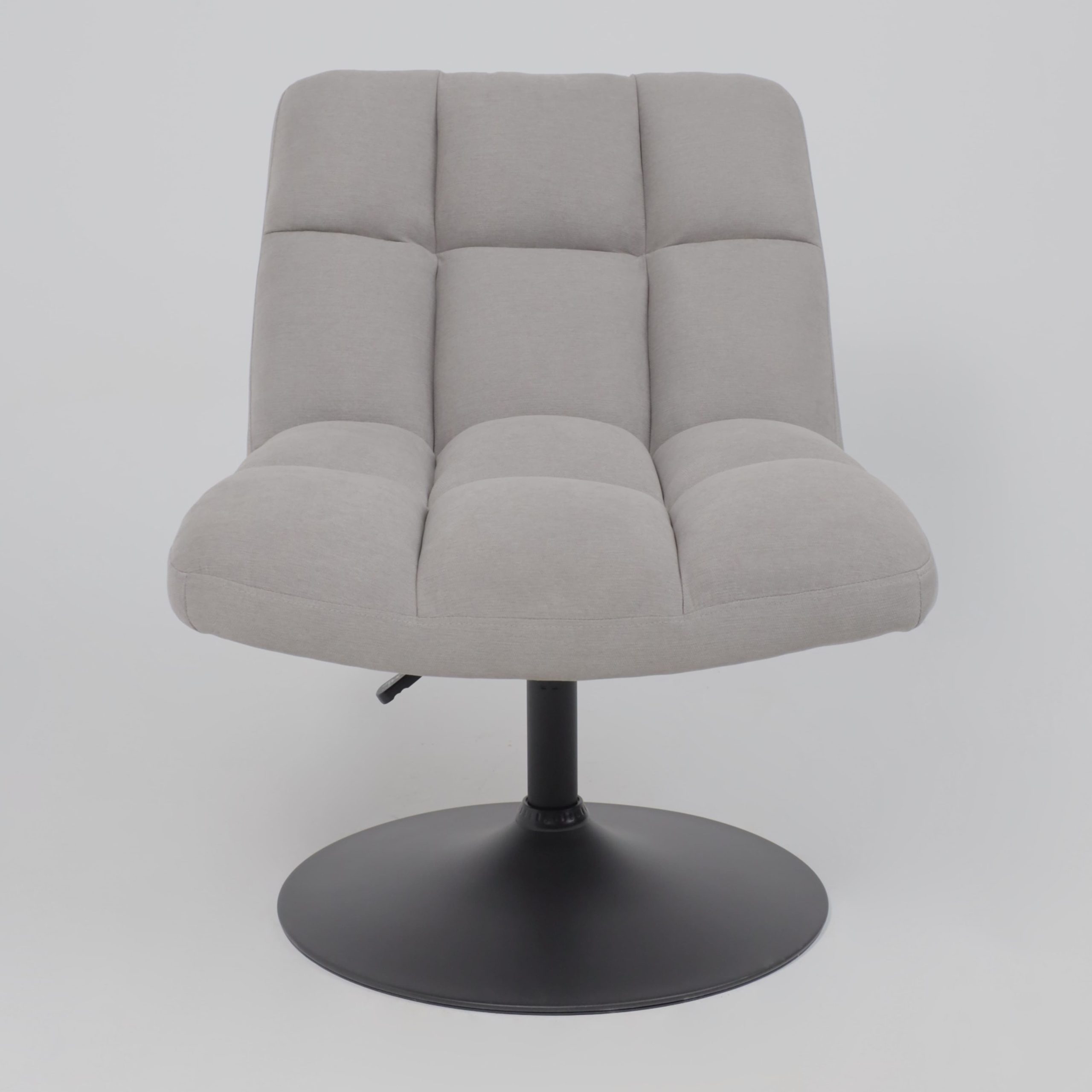 Кресло GRANDE, поворотное, серая ткань Linen Fabric-11/черный