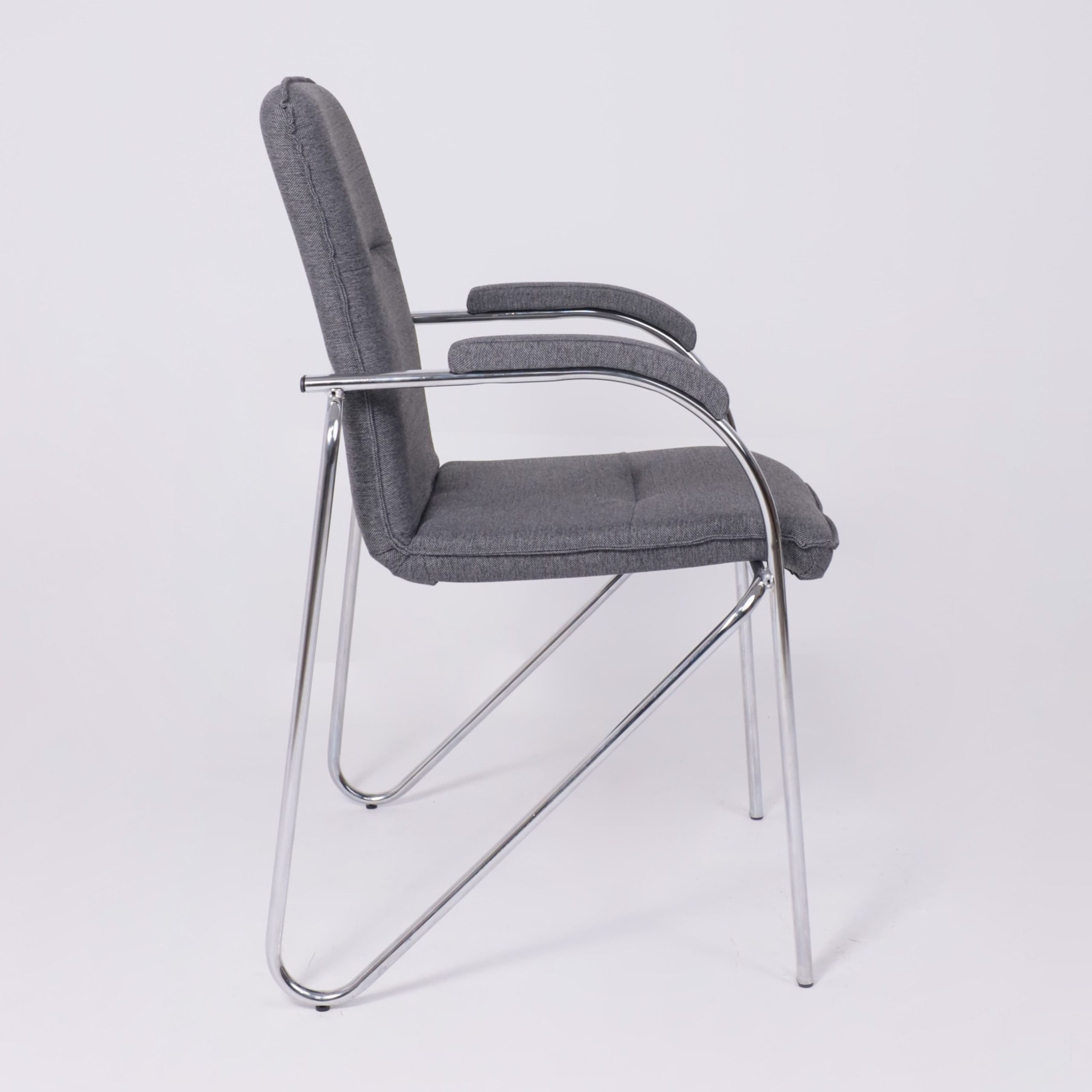 Кресло SAMBA AKS-1, Leto 68 темно-серая ткань, мягкие подлокотники