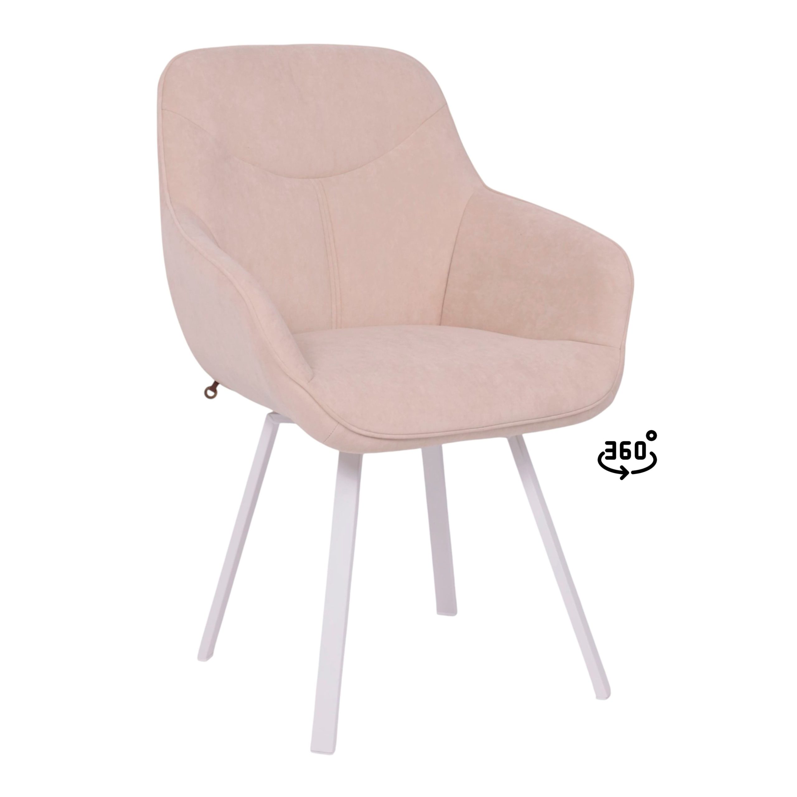 Стул ROMEO SMILE 360, b03 CREAM LUXбелый