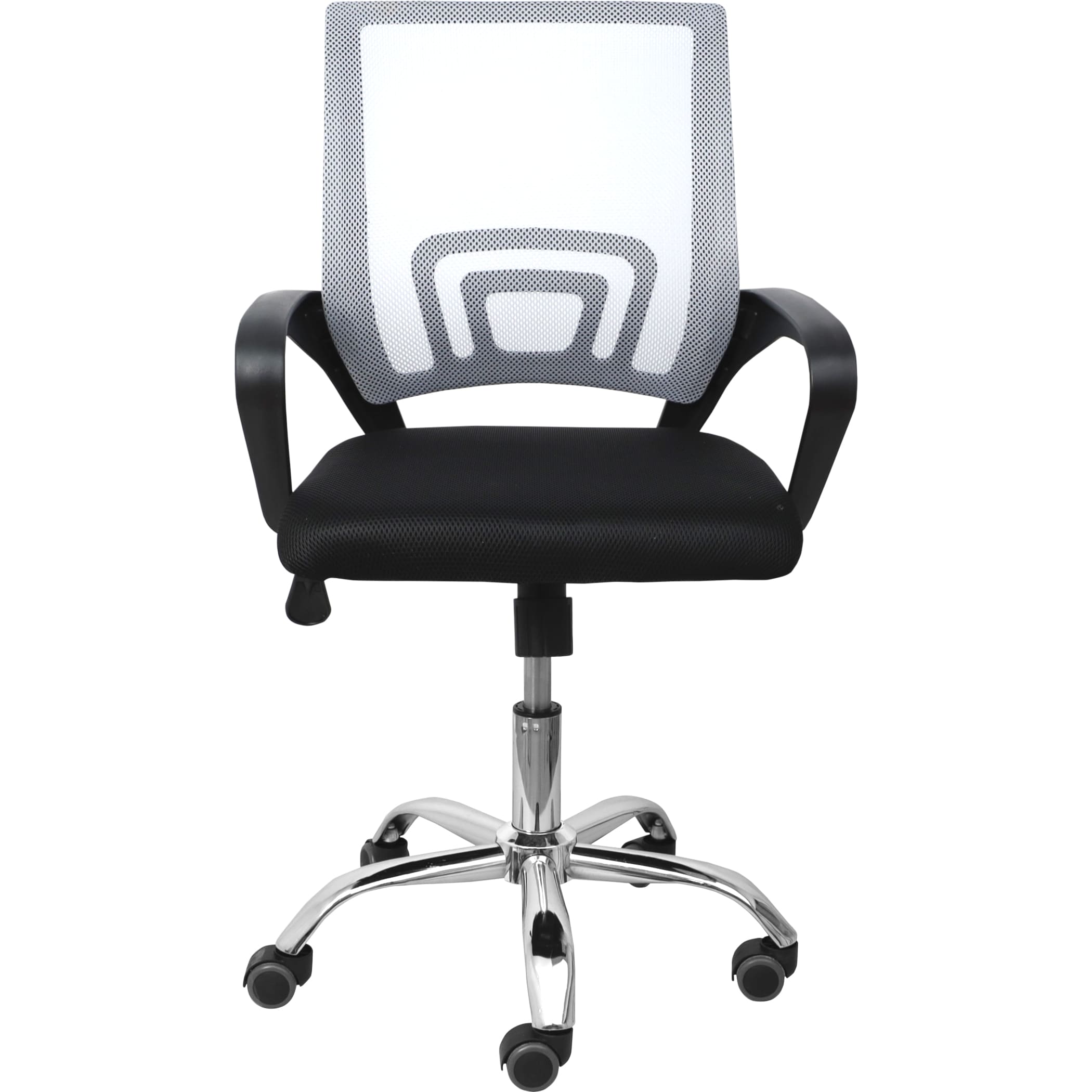 Кресло рабочее, поворотное RICCI NEW,696, ткань/сетка, серый+черный