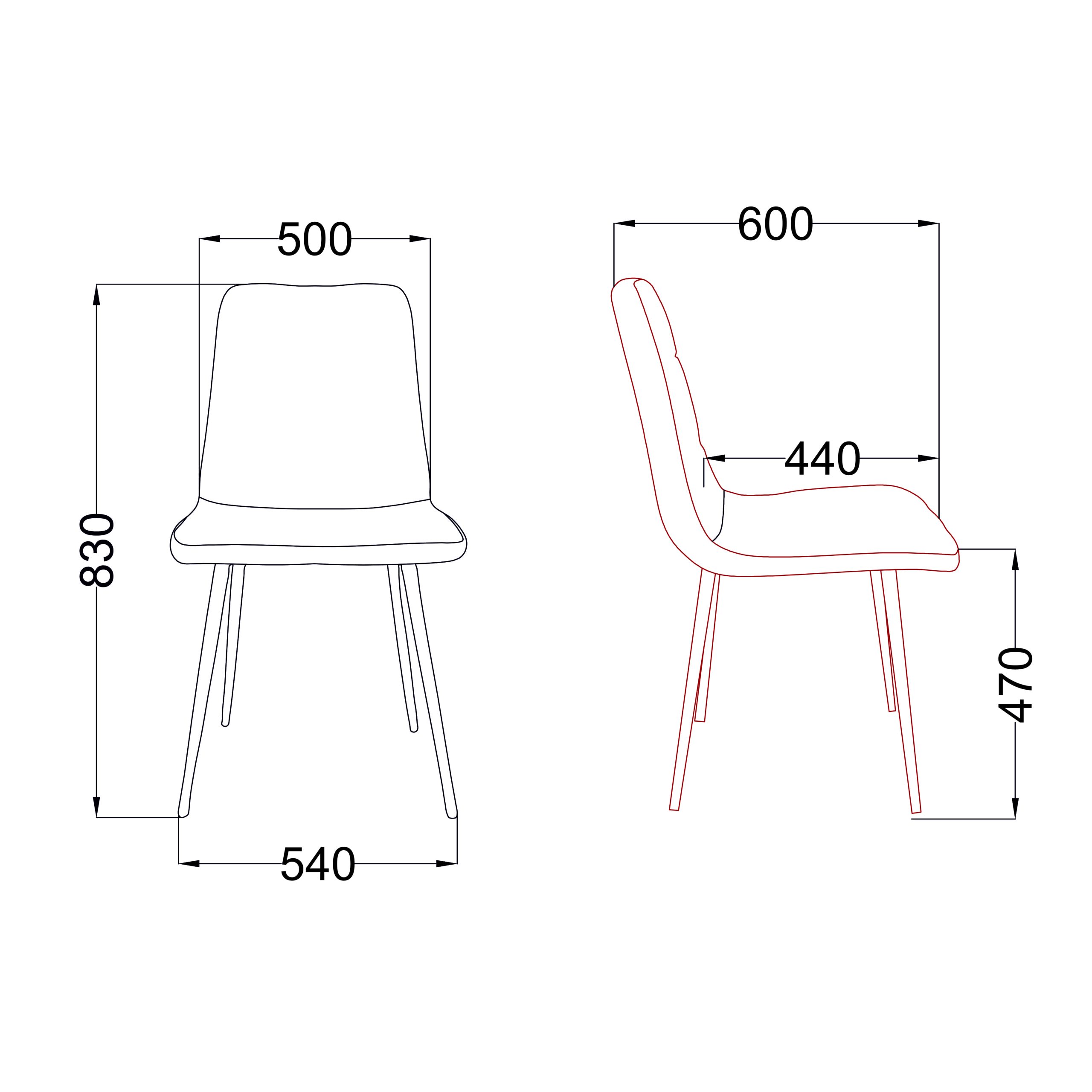 Стул AV 435, капучино бархат H-65/черный
