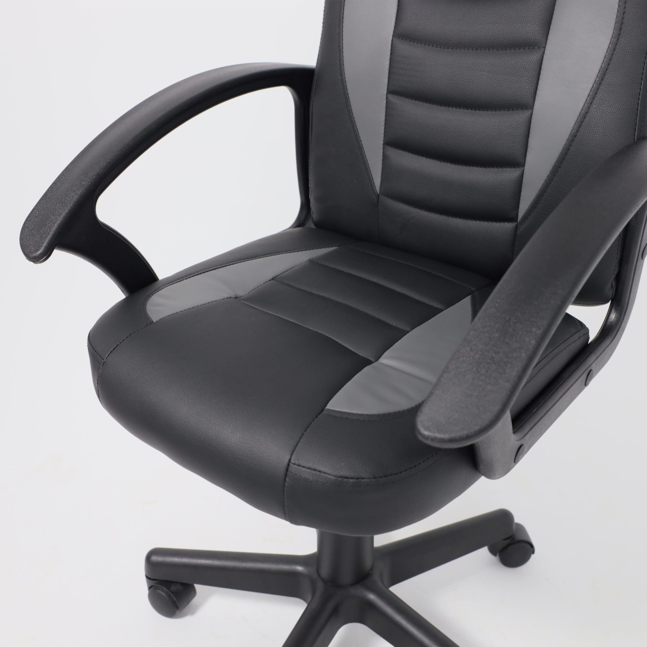 Кресло поворотное WEB, ECO, черный+серый