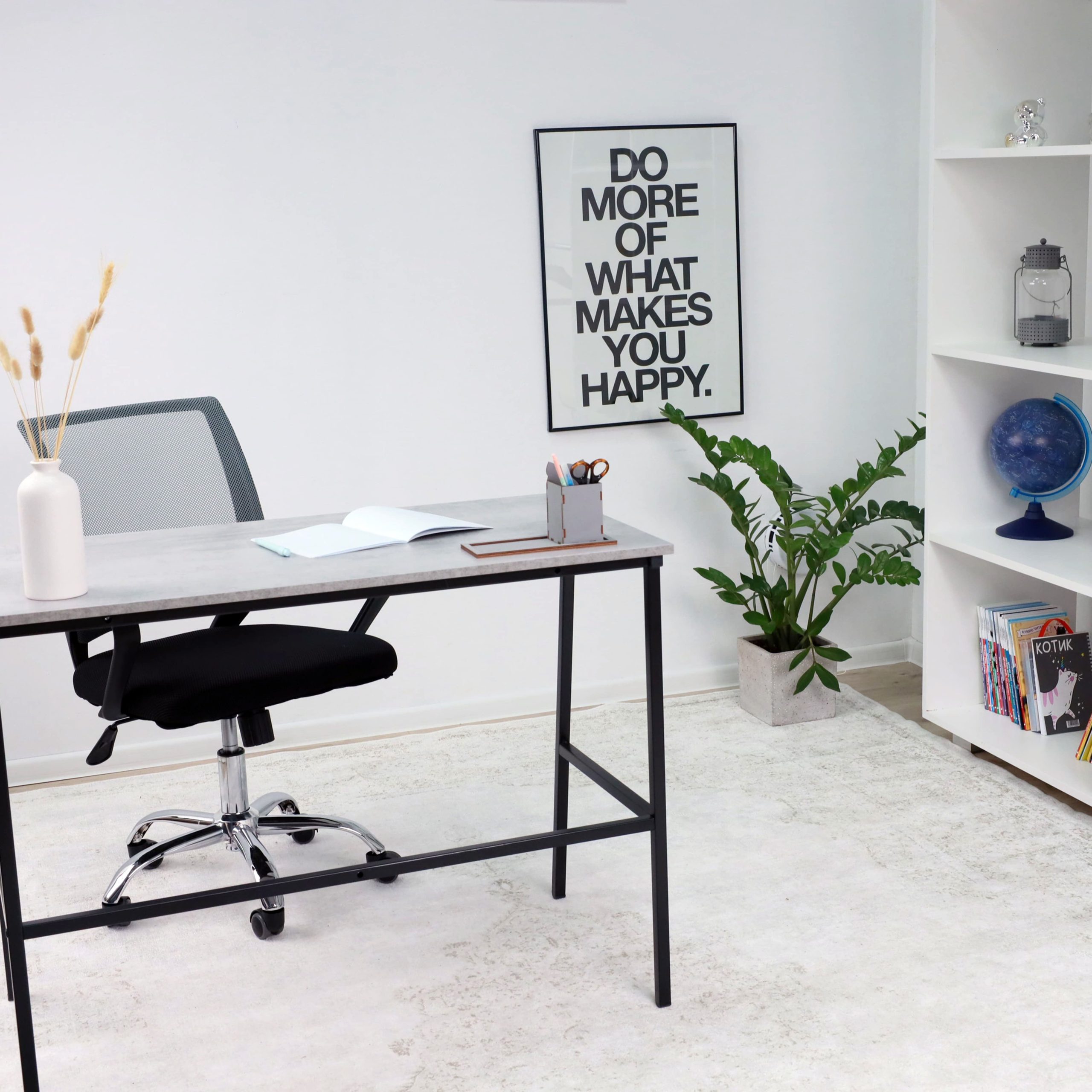 Кресло рабочее, поворотное RICCI NEW,696, ткань/сетка, серый+черный