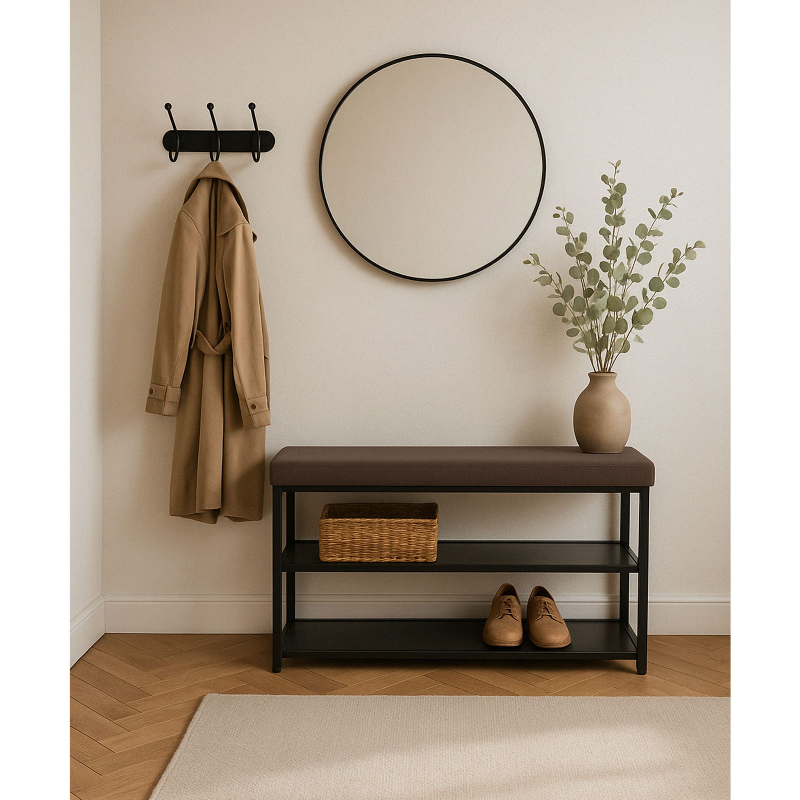 Банкетка ТОРОНТО 33С, серый/черный