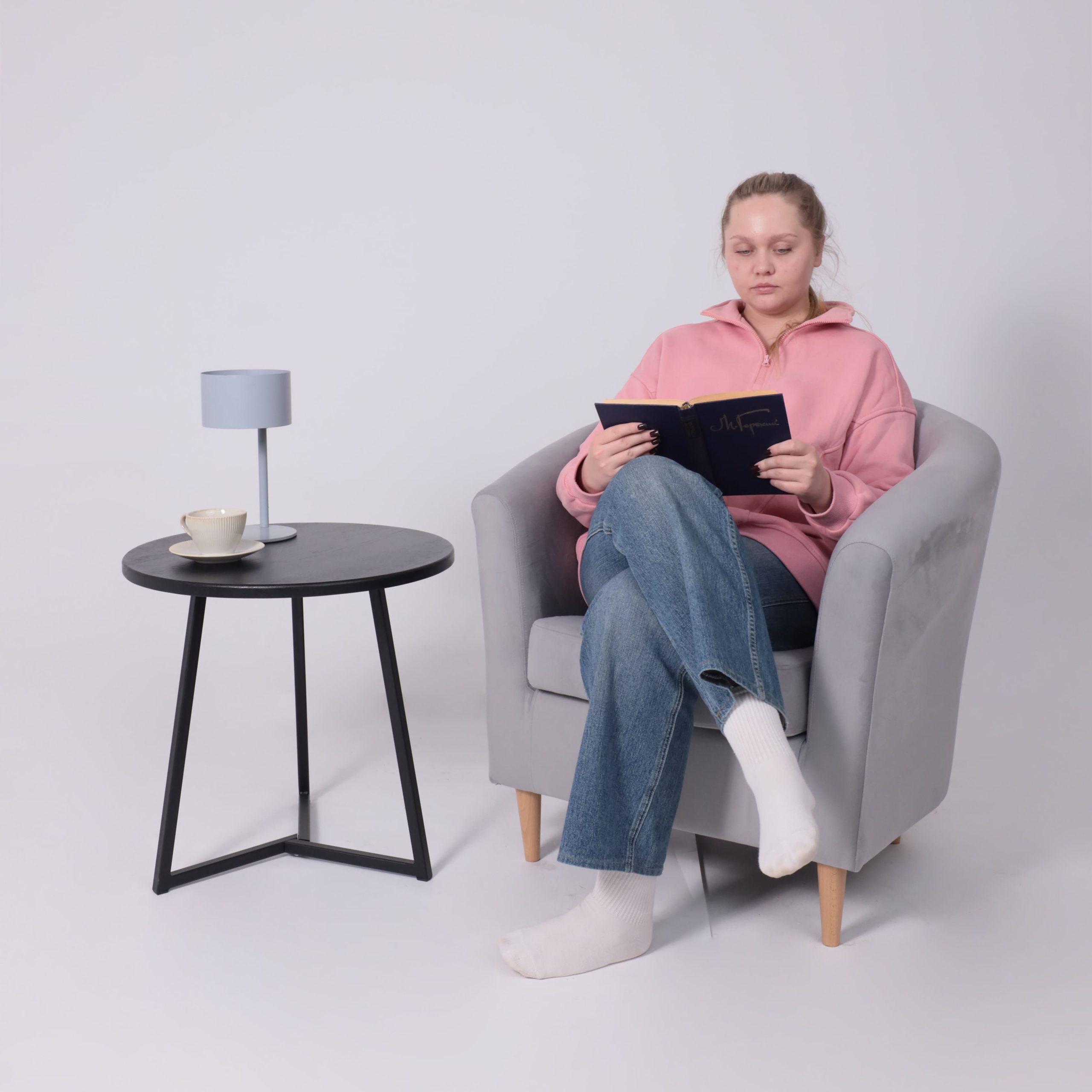 Светильник CLIFF, настольный, E27, серый