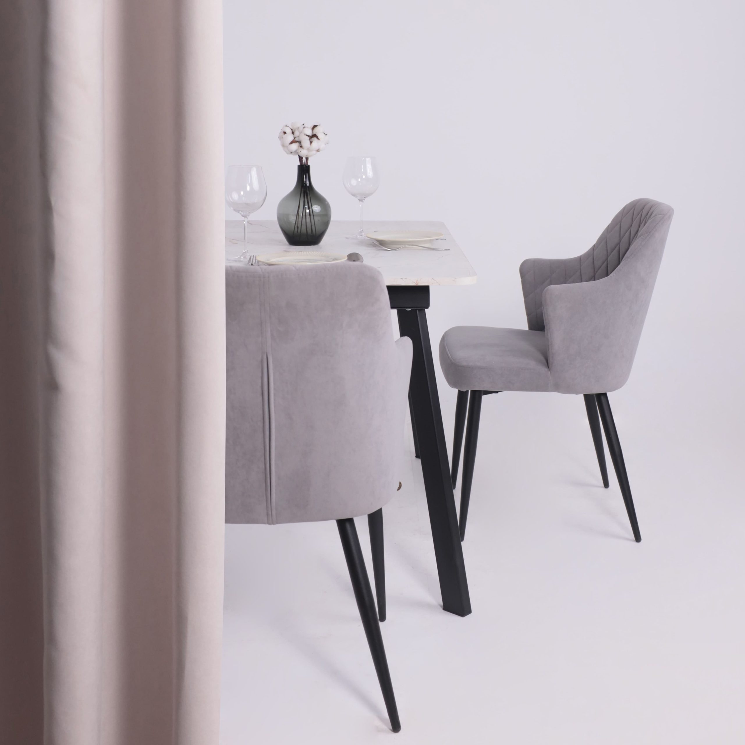 Стол AV 1209/1, ЛМДФ, раздвижной 1200(1600)*800 Азул Оникс/черный