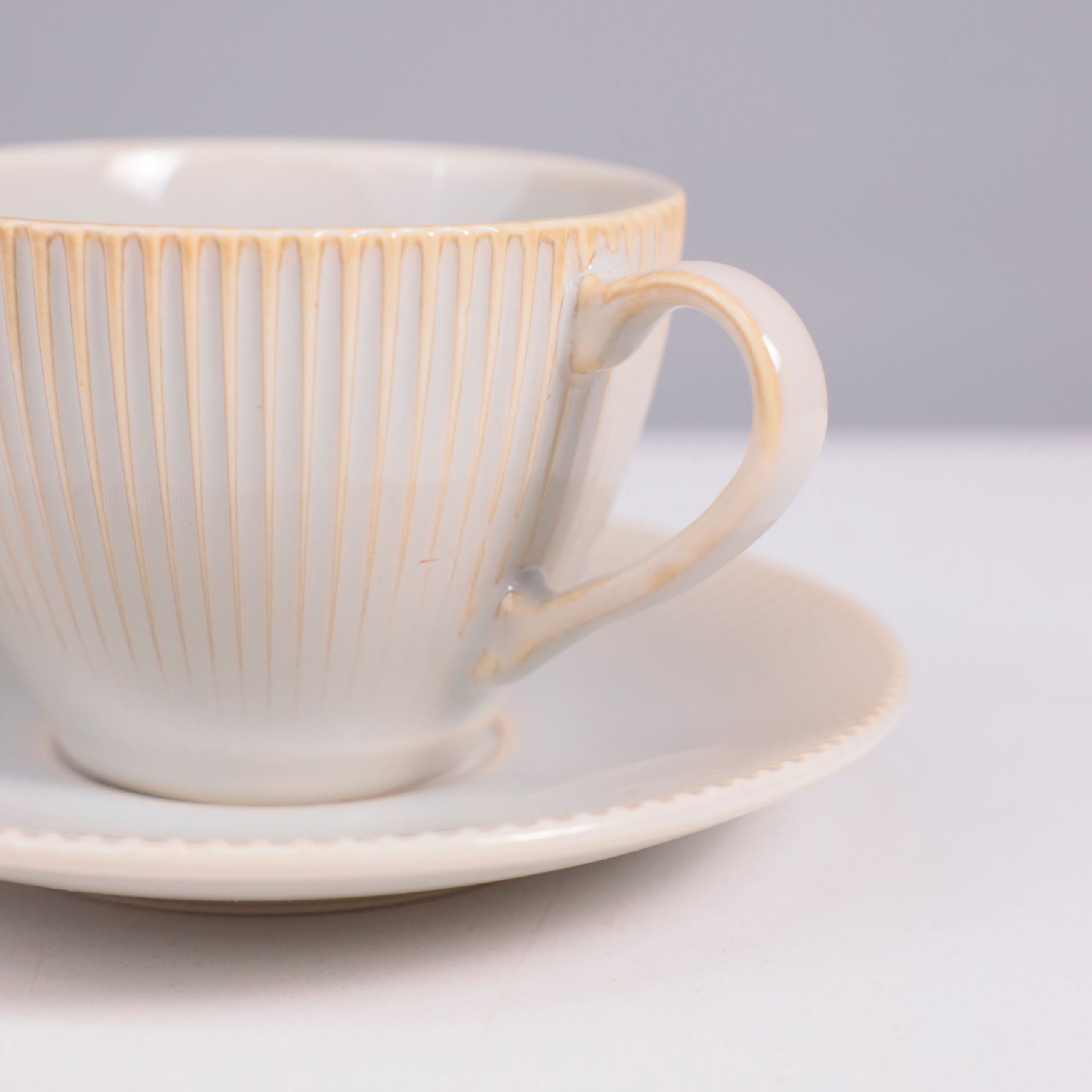 Чайный набор AURORA, фарфор, айвори, кружка 200мл + блюдце