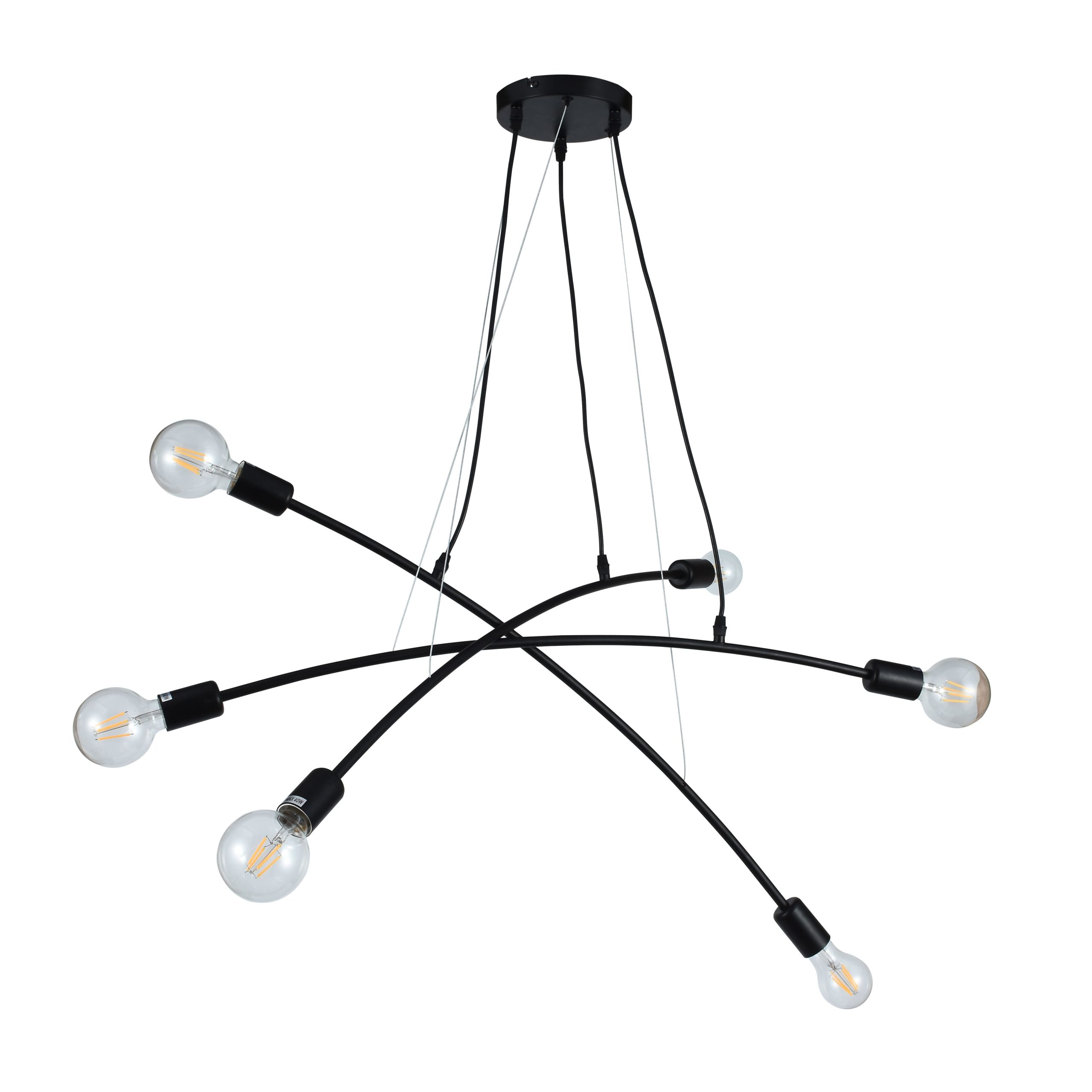 Светильник WEB, потолочный, 6*E27, черный