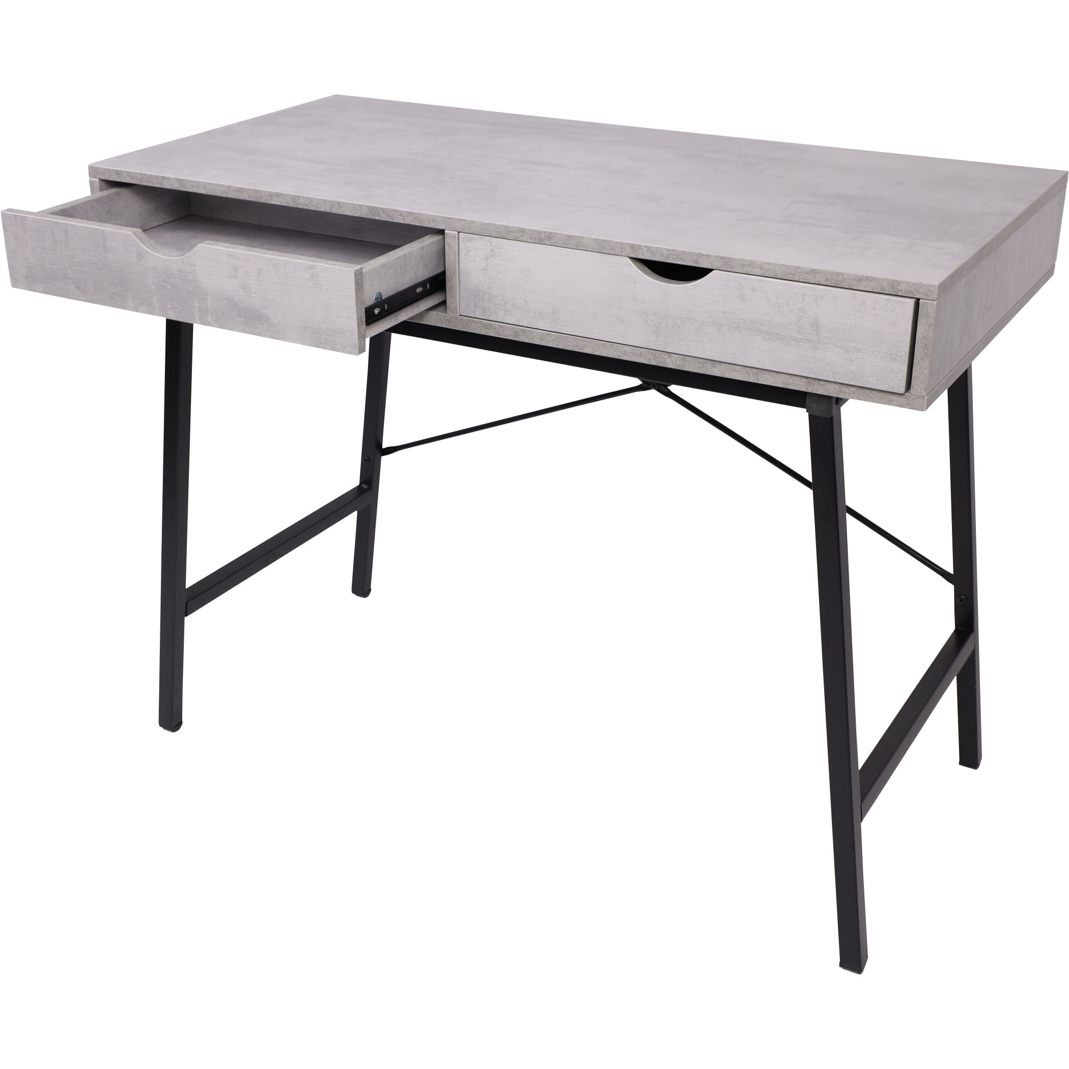 Стол письменный AGAT, бетон/черный металл, 1000*500*780