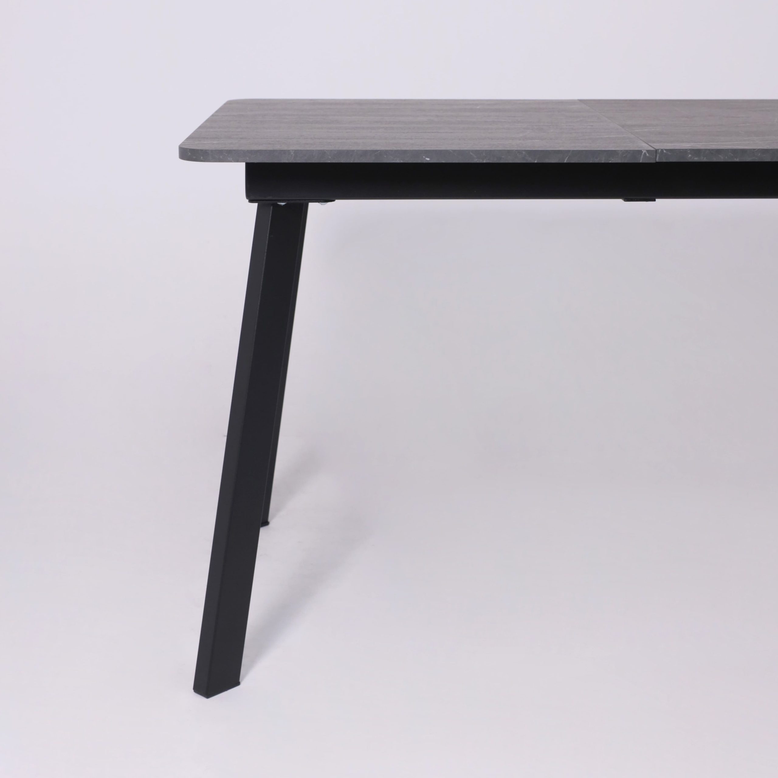 Стол AV 1209/1, ЛМДФ, раздвижной 1200(1600)*800 Мрамор Пьетра Графитовый/черный