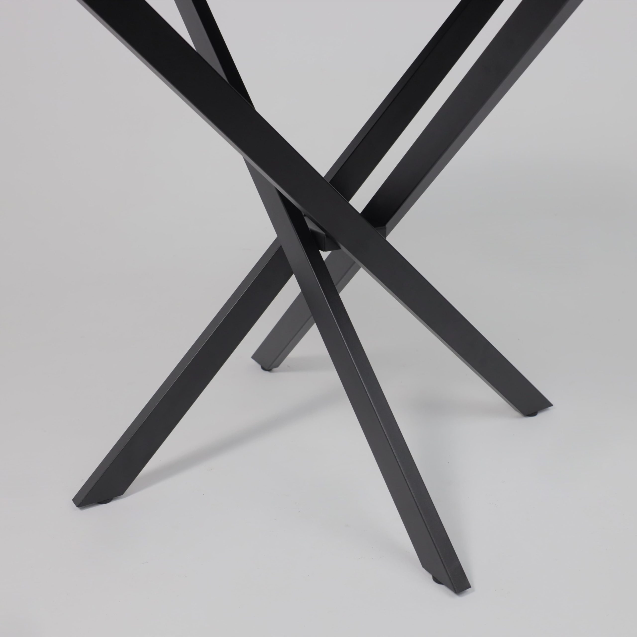 Стол МЕХИКО, пластик премиум 3Д, D950, Камень черный/ Черный матовый