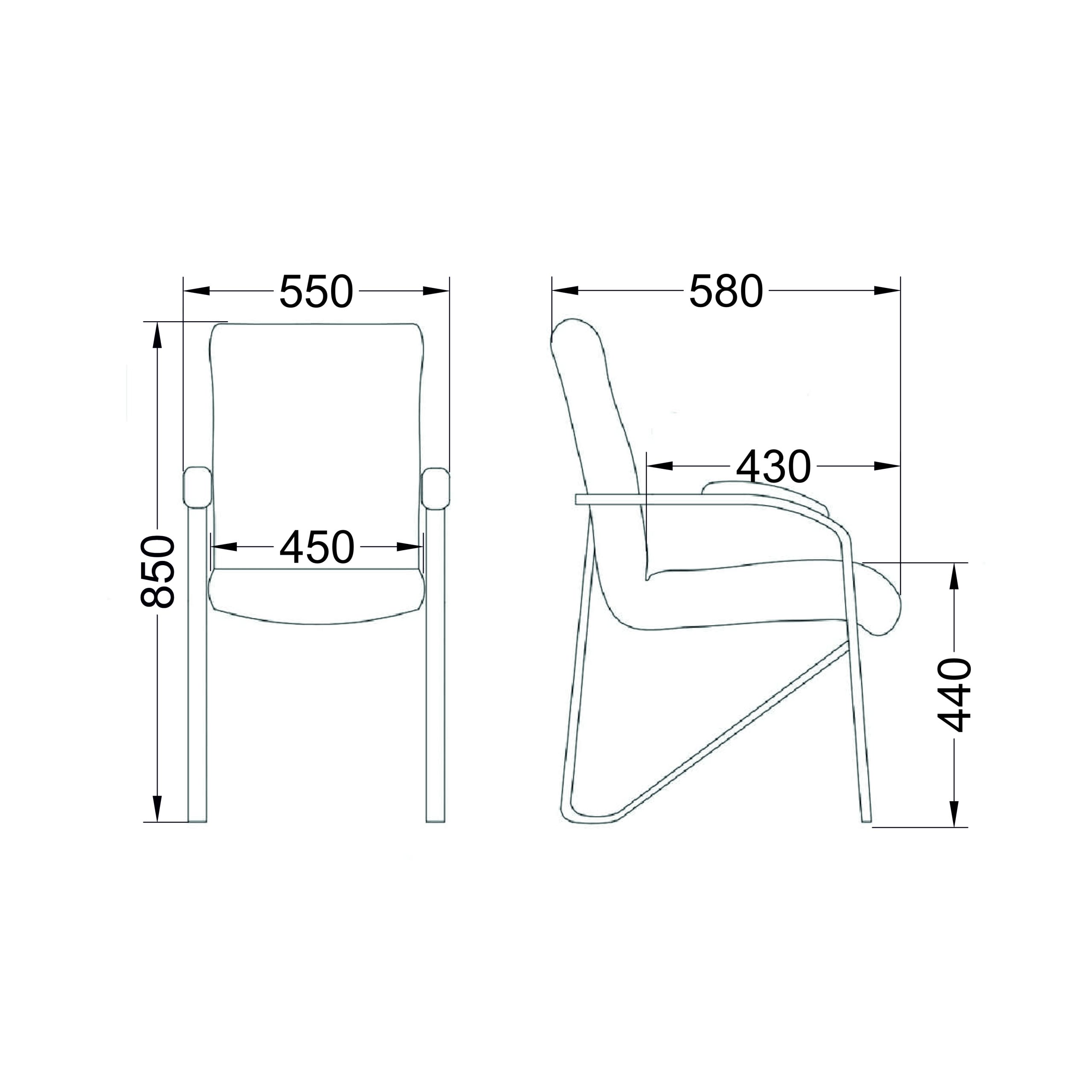 Кресло SAMBA AKS-1 Pegasso черный, мягкие подлокотники