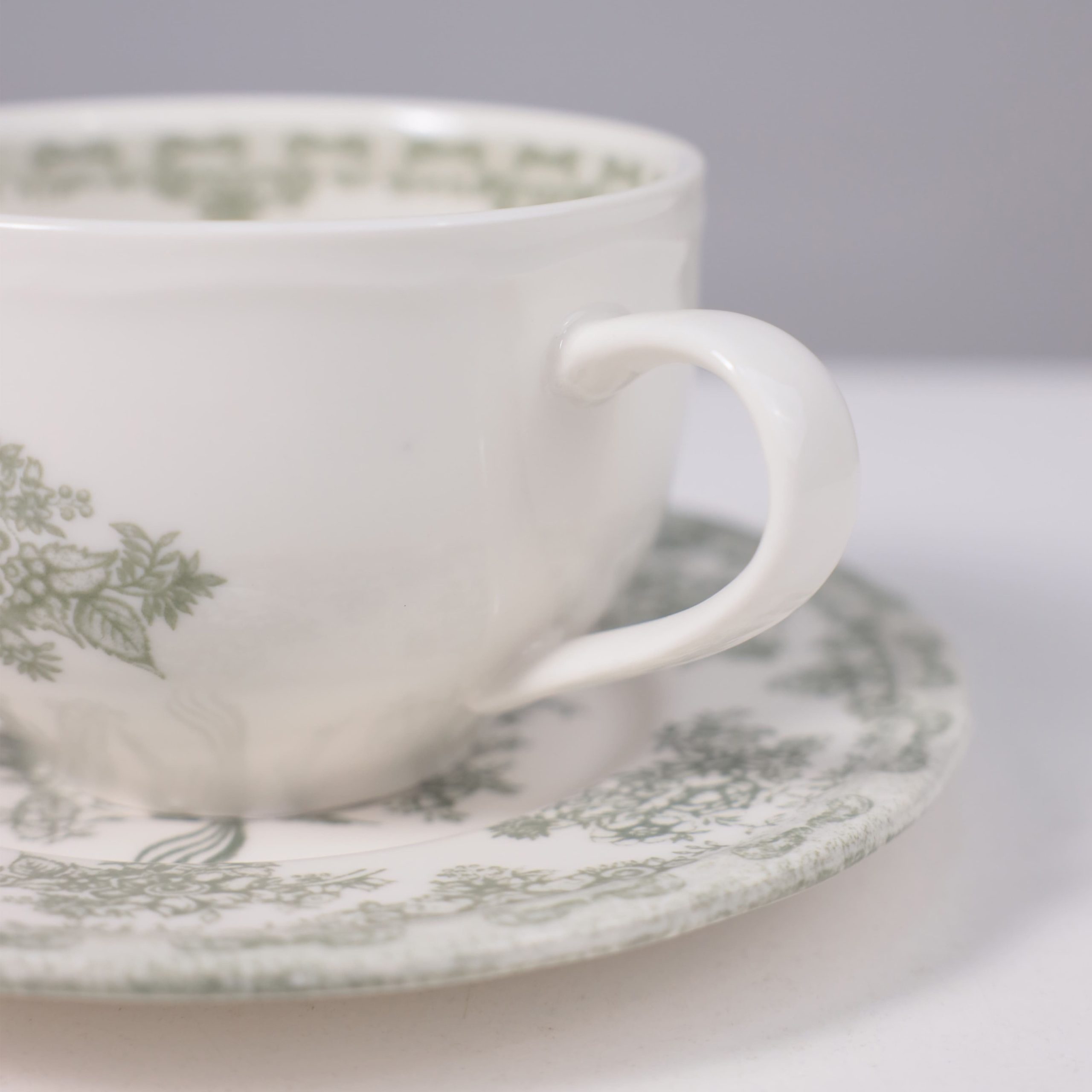 Чайный набор BLOSSOM, керамика, зеленый, кружка 250мл + блюдце