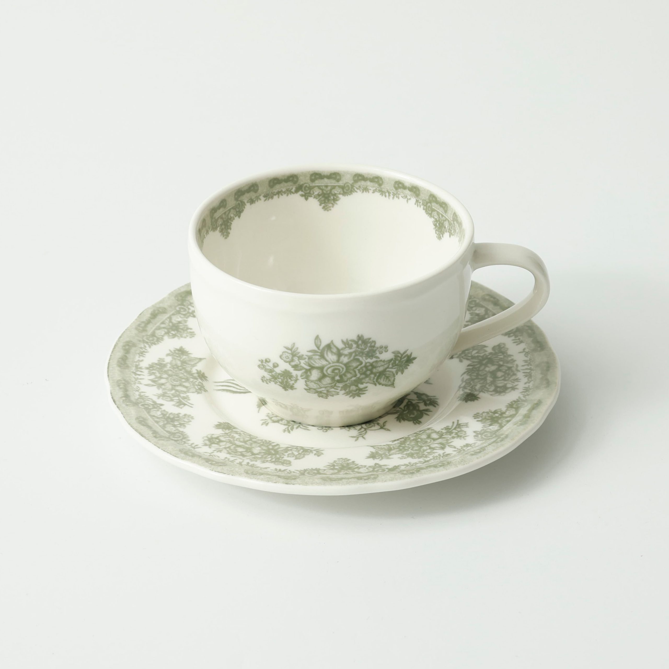 Чайный набор BLOSSOM, керамика, зеленый, кружка 250мл + блюдце