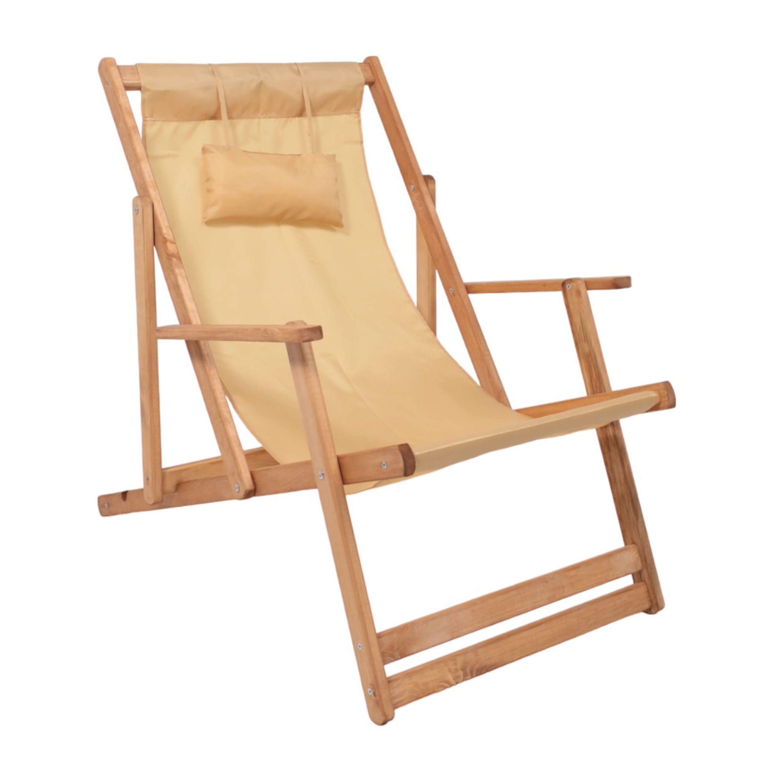 Кресло-шезлонг с подлокотниками DYATEL сиденье из ткани сосна (цвет дуб)