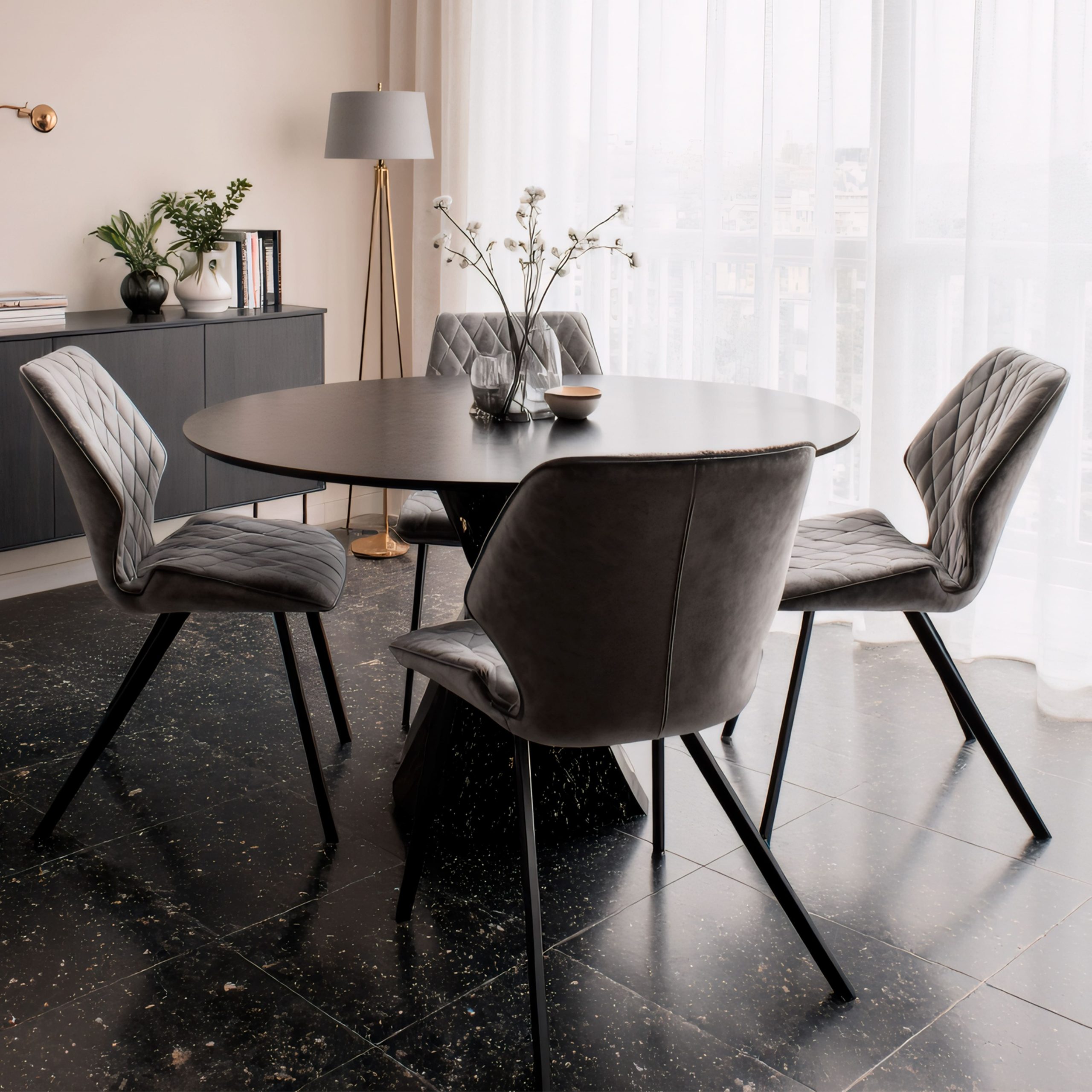 Стул Rafael M, b22 GREY LUXчерный