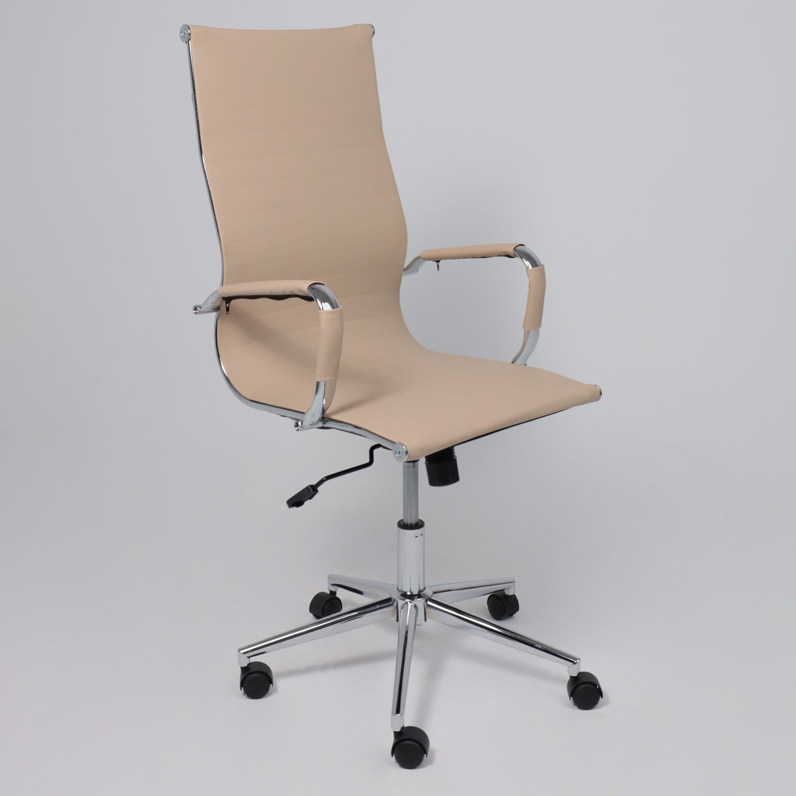 Кресло поворотное EVELIN, экокожа, бежевый