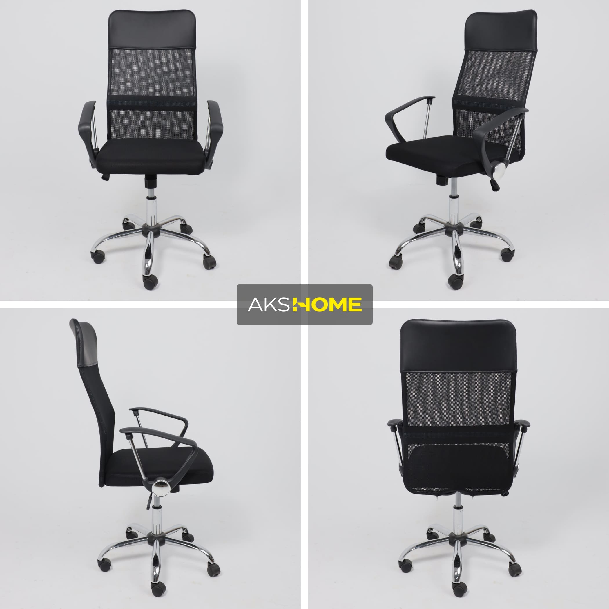 Кресло поворотное ARIA, черный, РБ