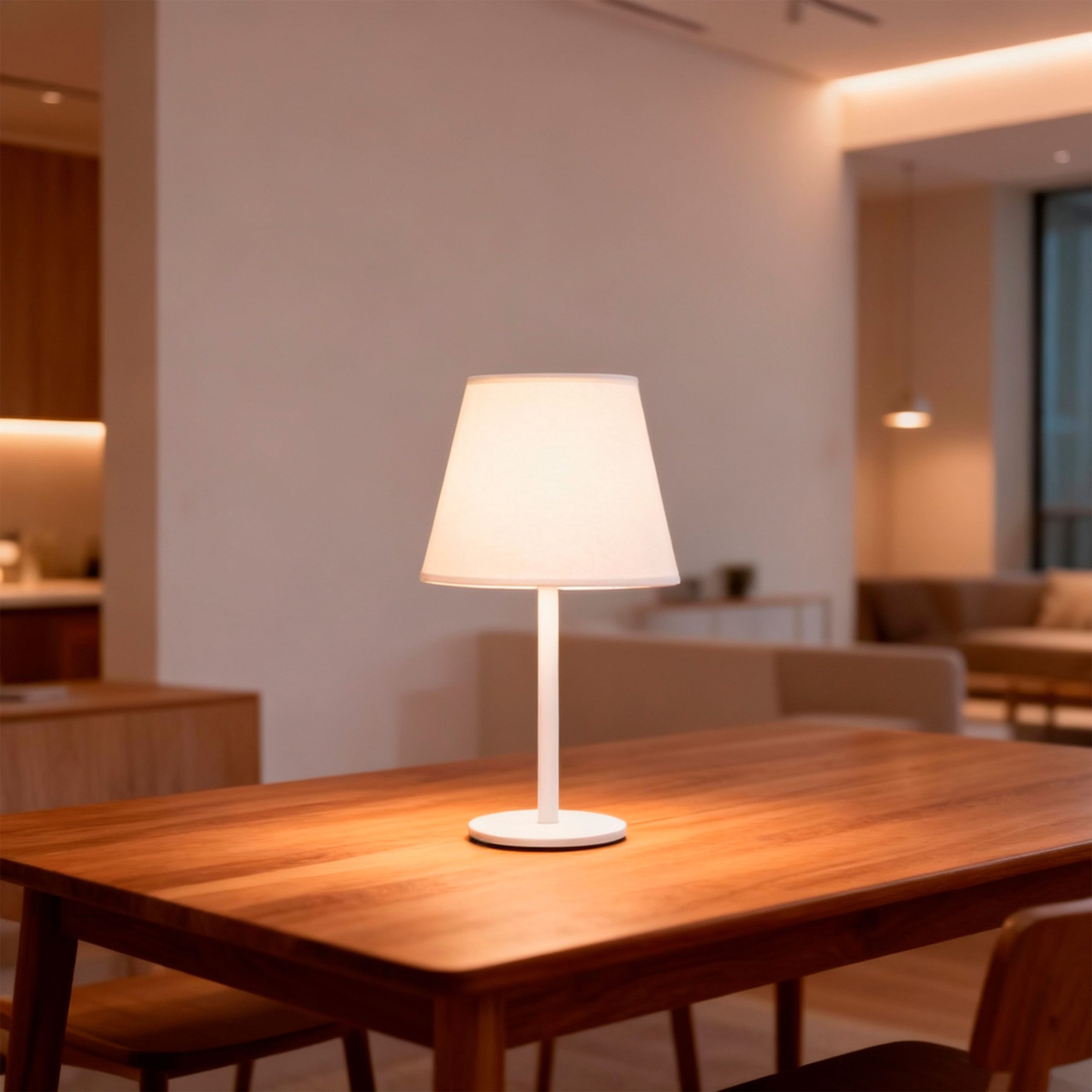 Светильник SHADOW, настольный, E27, белый