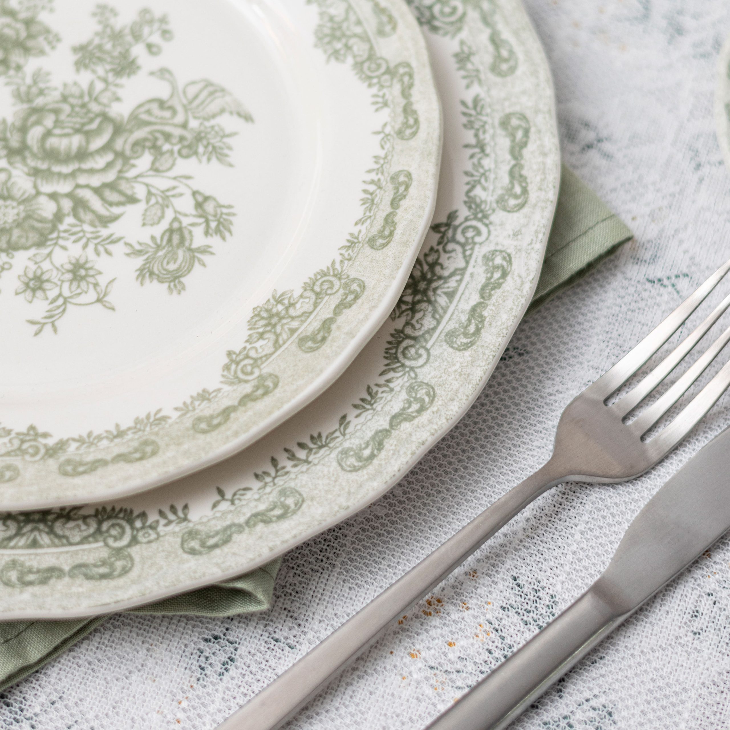 Блюдо BLOSSOM, керамика, зеленый, d26,4*3,2см