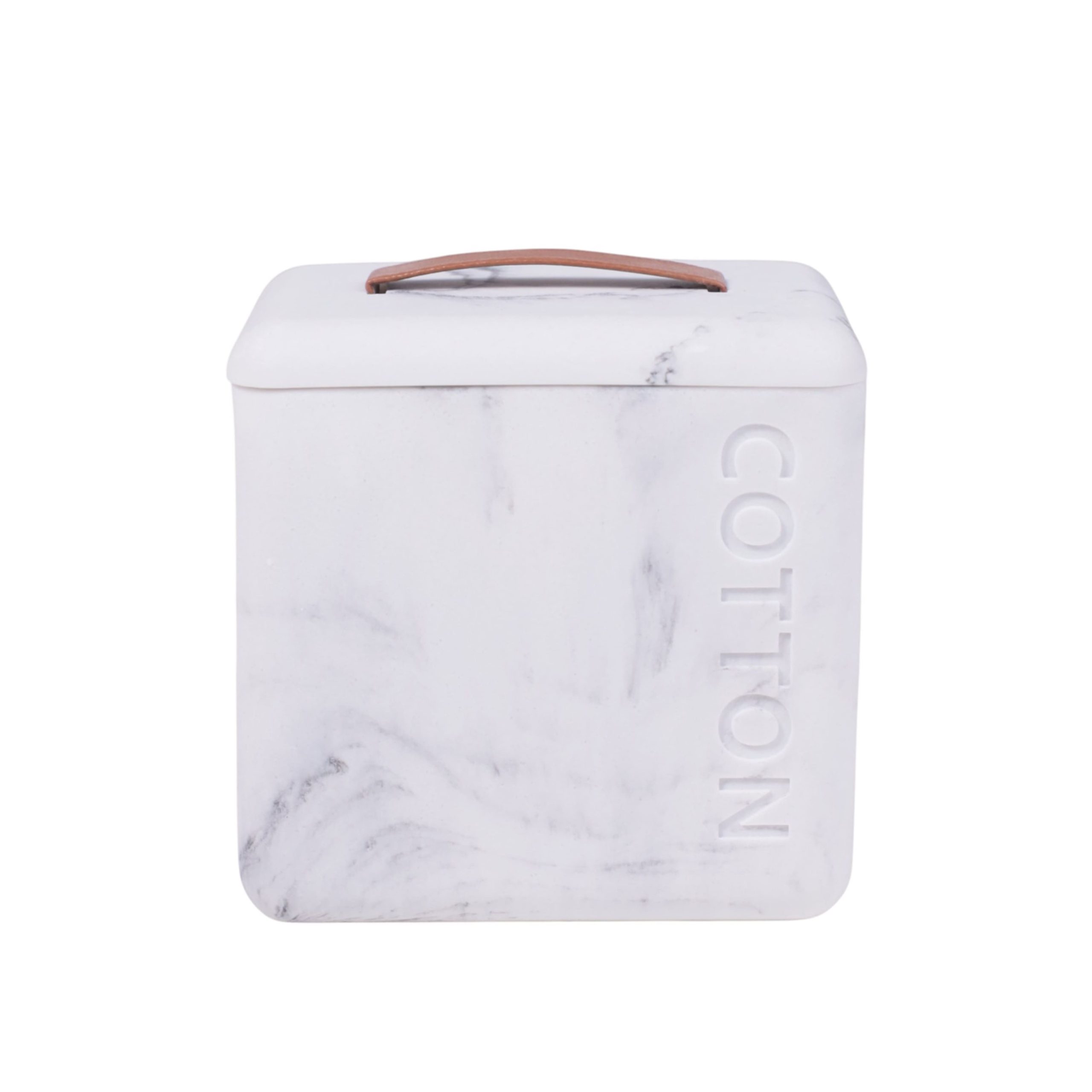 Контейнер декоративный NOVA, белый мрамор