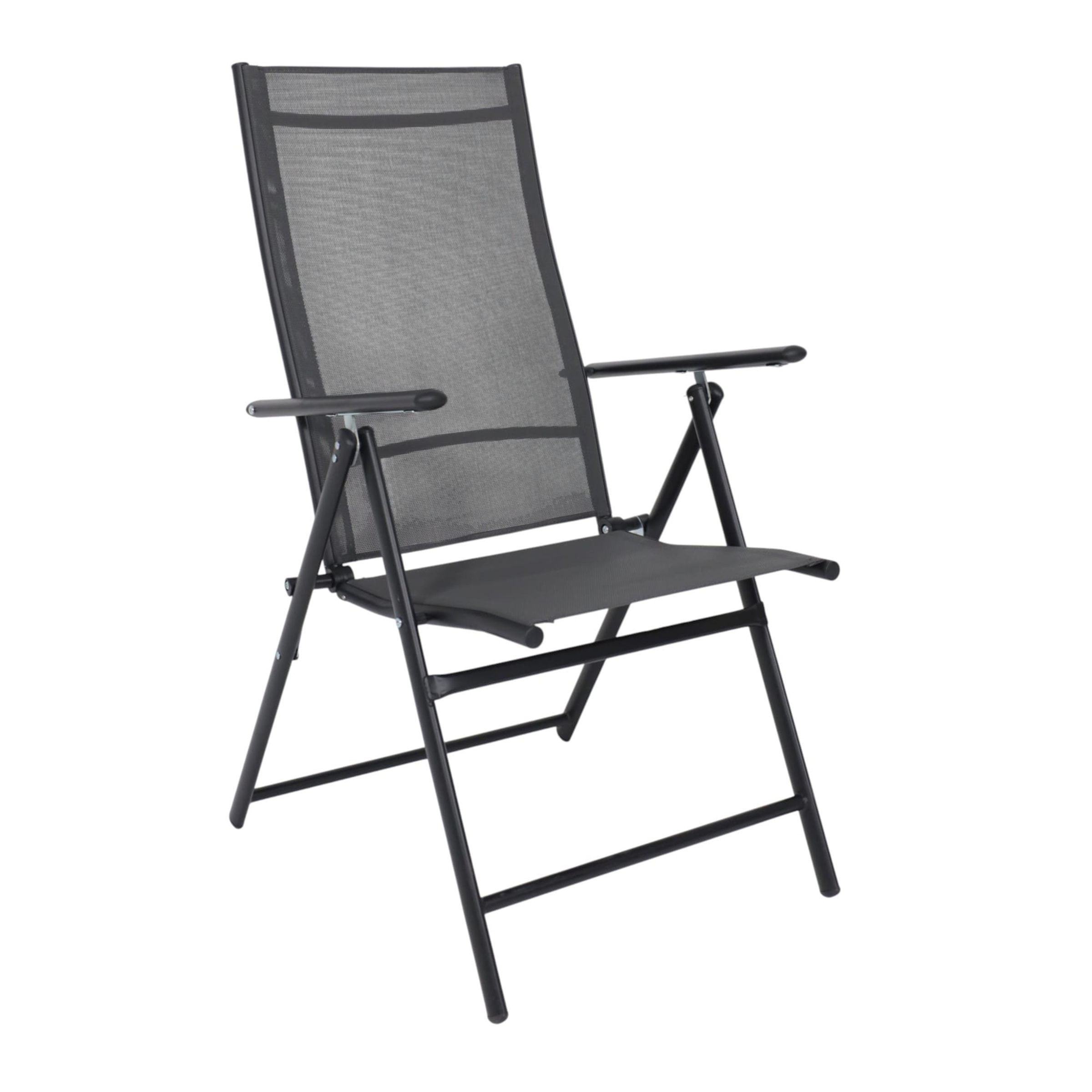 Кресло складное садовое CATANIA, серый/черный