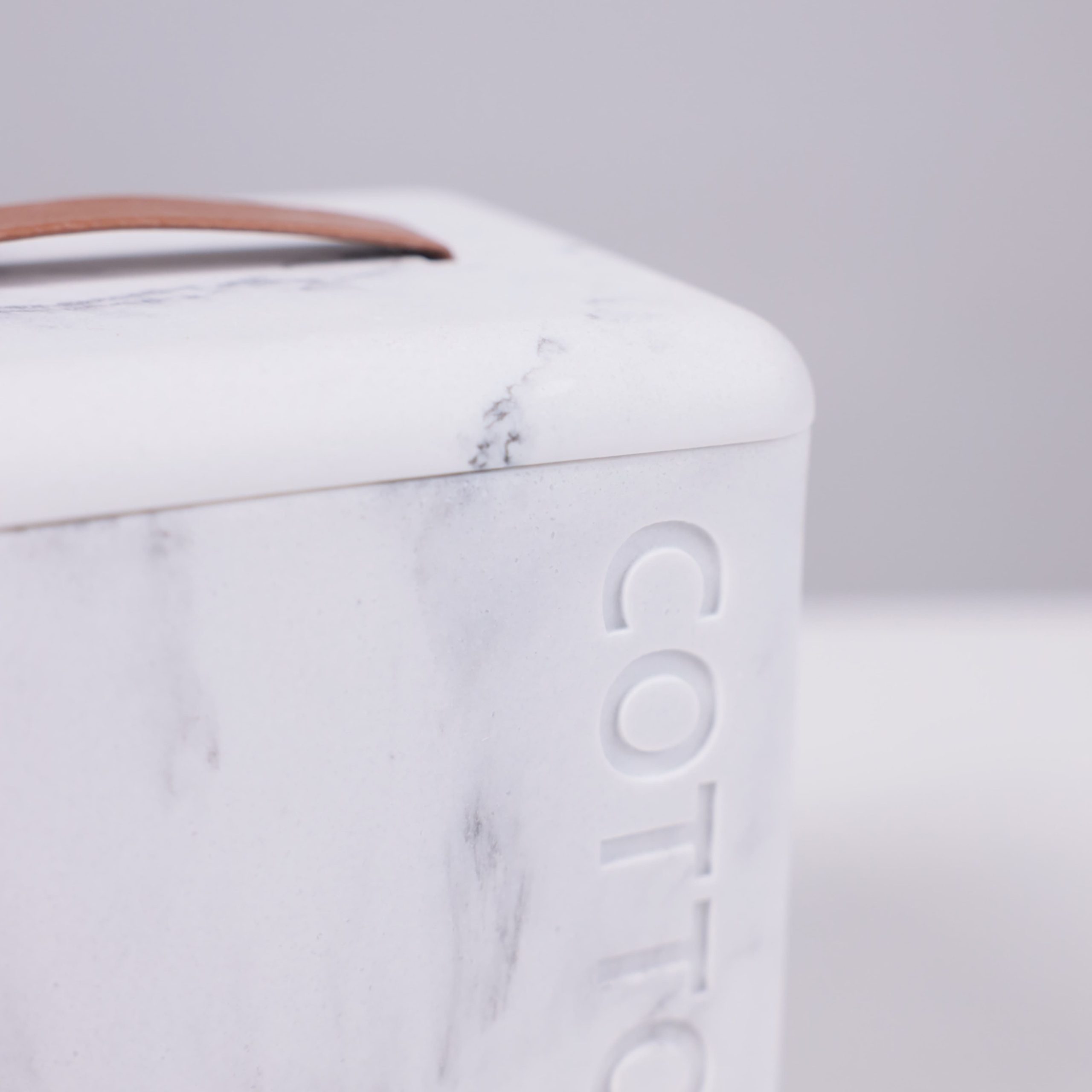 Контейнер декоративный NOVA, белый мрамор