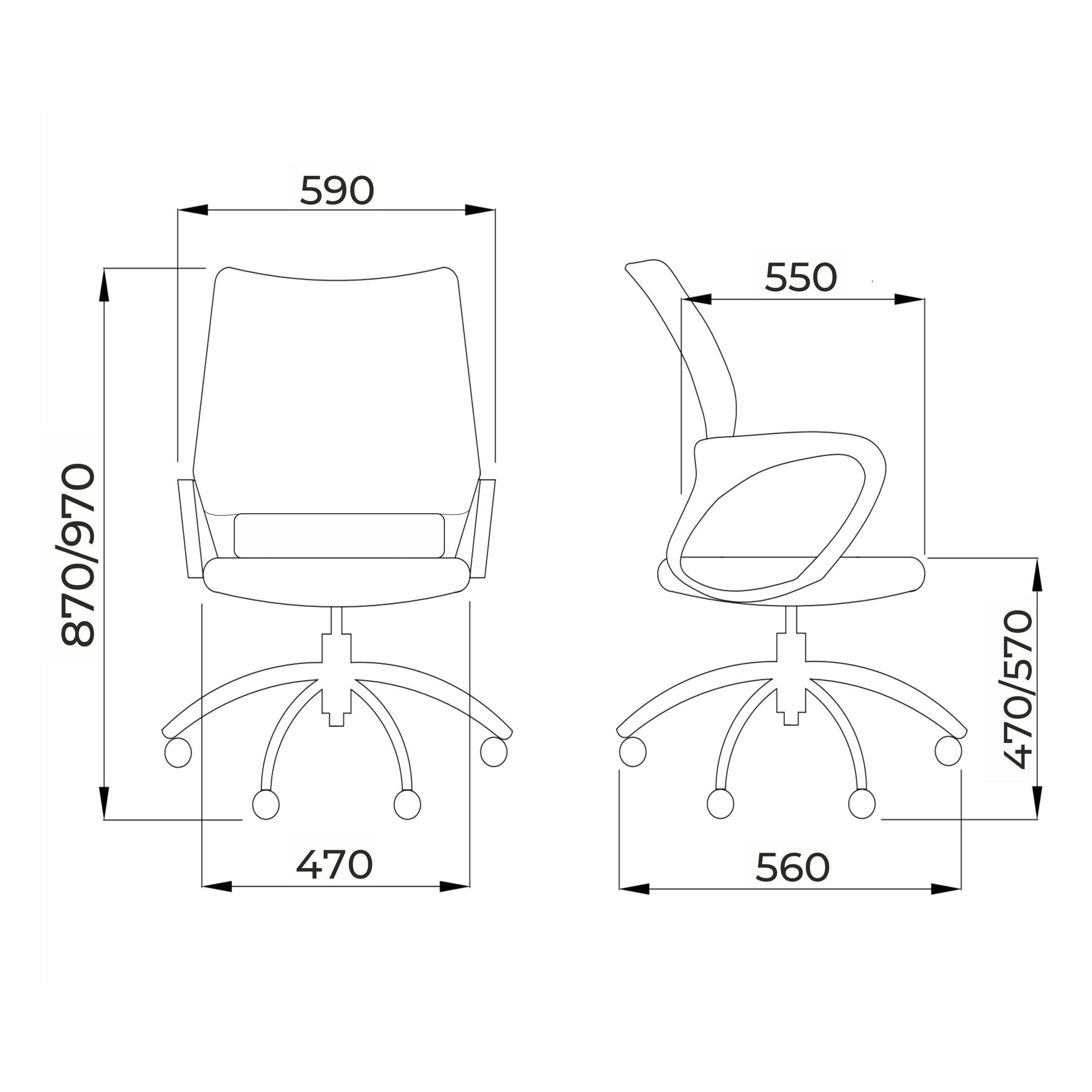 Кресло рабочее, поворотное RICCI NEW, white, ткань, черно-белая диор
