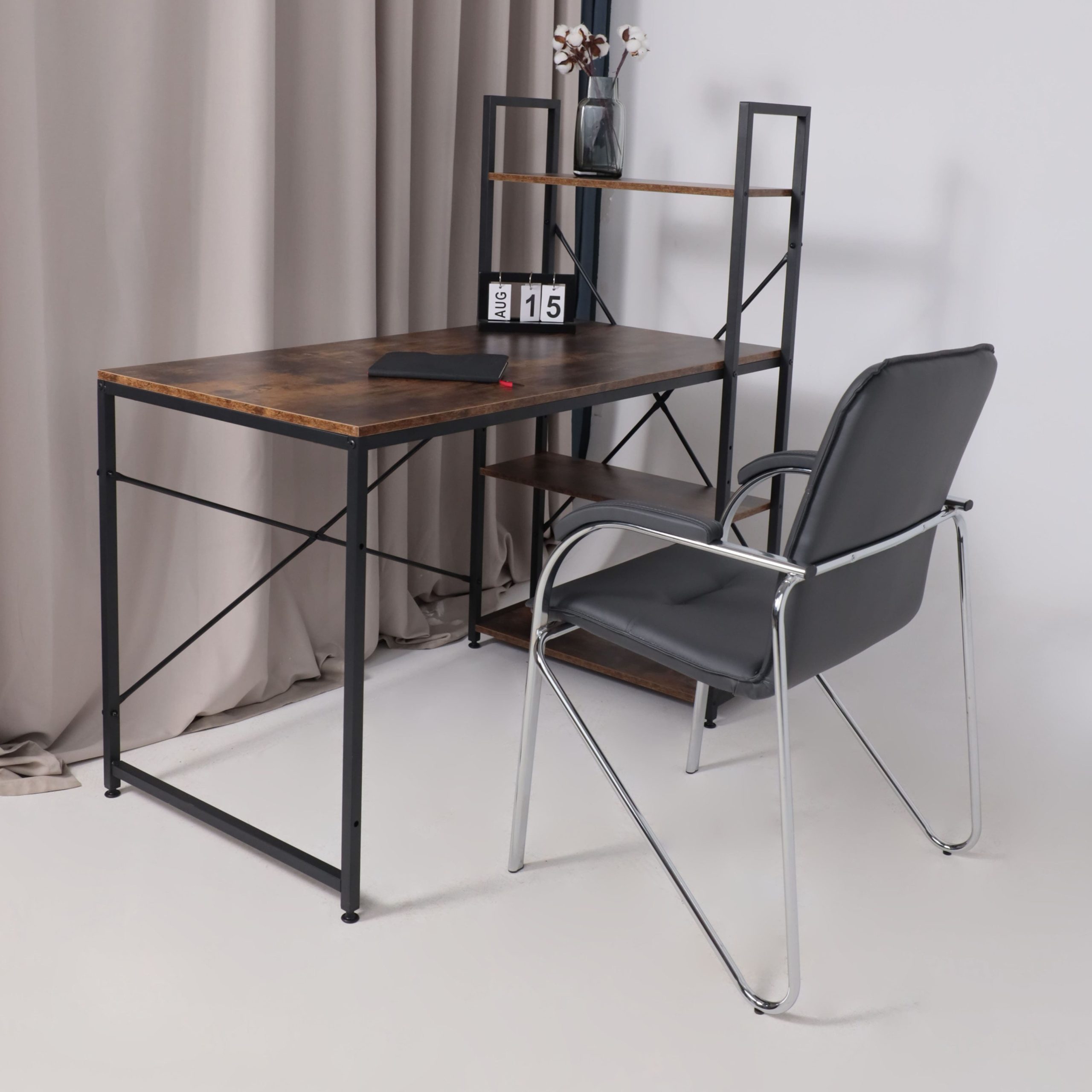 Кресло SAMBA AKS-1 Pegasso темно-серый, мягкие подлокотники