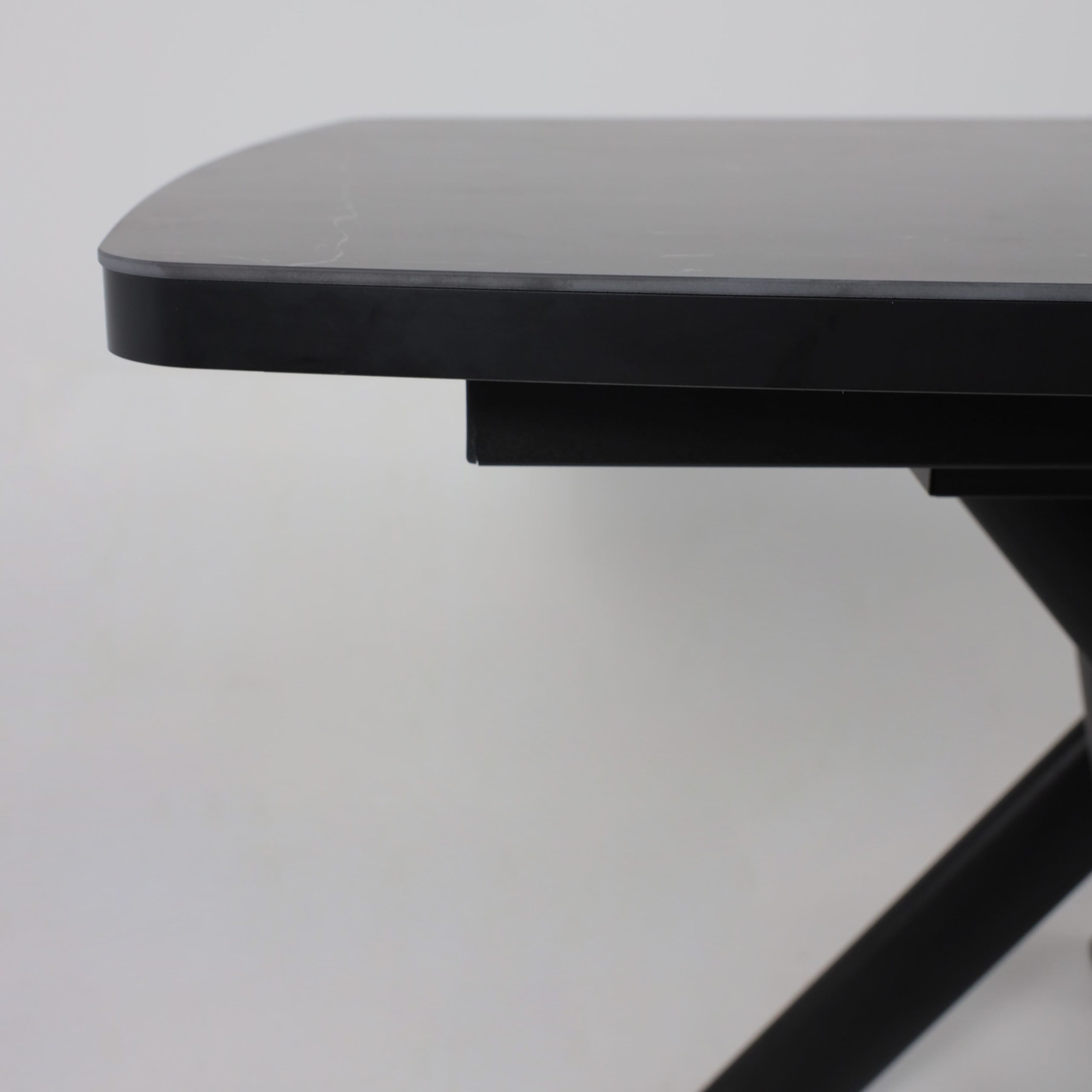 Стол LEONEL-130, раздвижной 130(165)х85, STONE BLACK ST CER/Черный