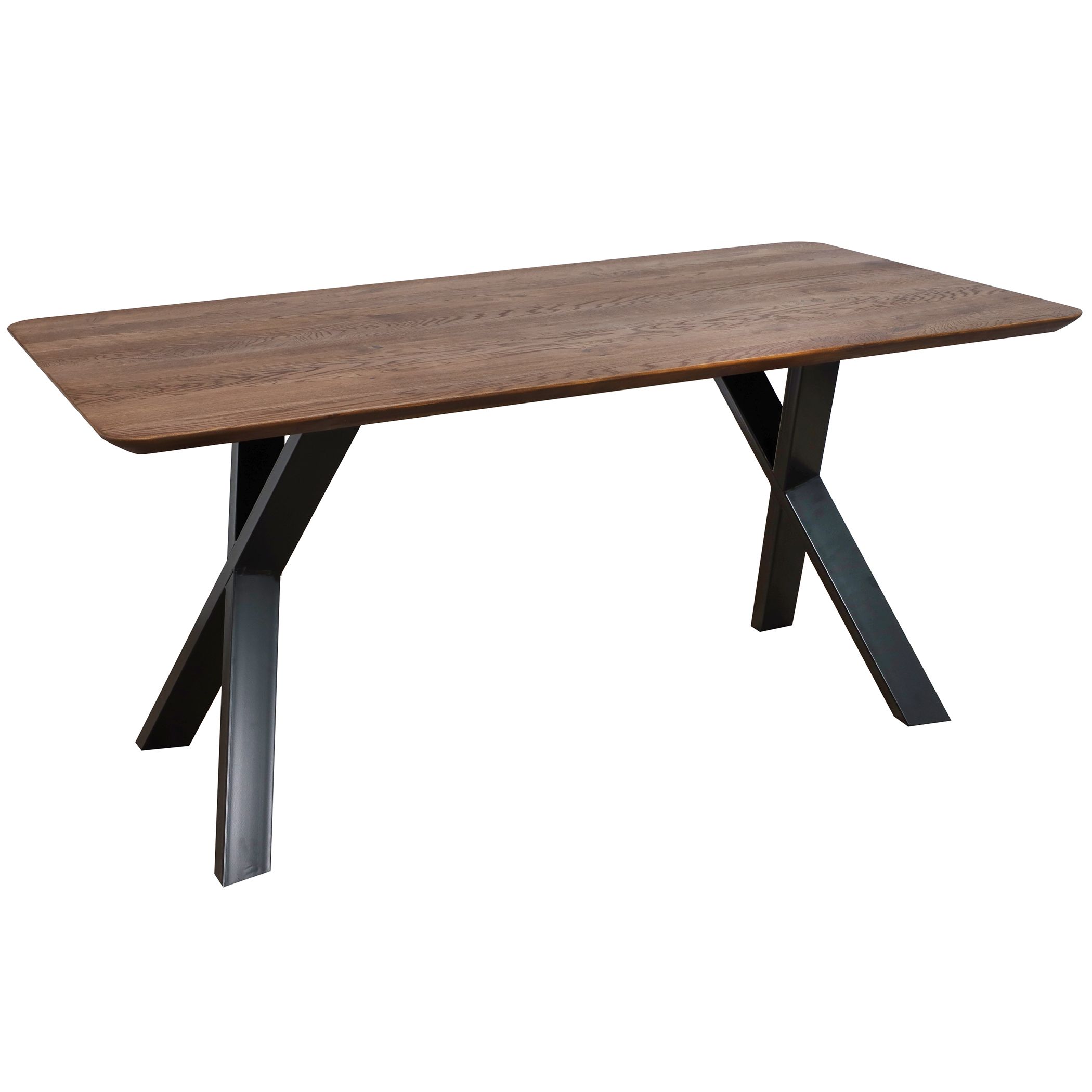 Стол КАТМАЙ, 160*85*75, дуб мореный/черный (ПР-2 DSW (02) ХН-80/20)