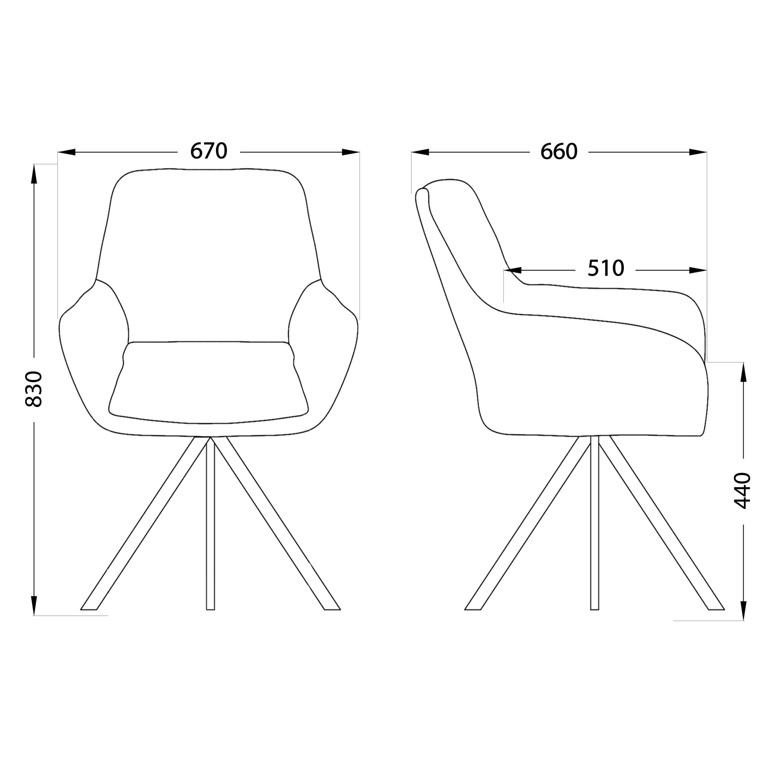 Кресло VIRGINIA, поворотное, ткань, тем.-серый MQ001-5/черный