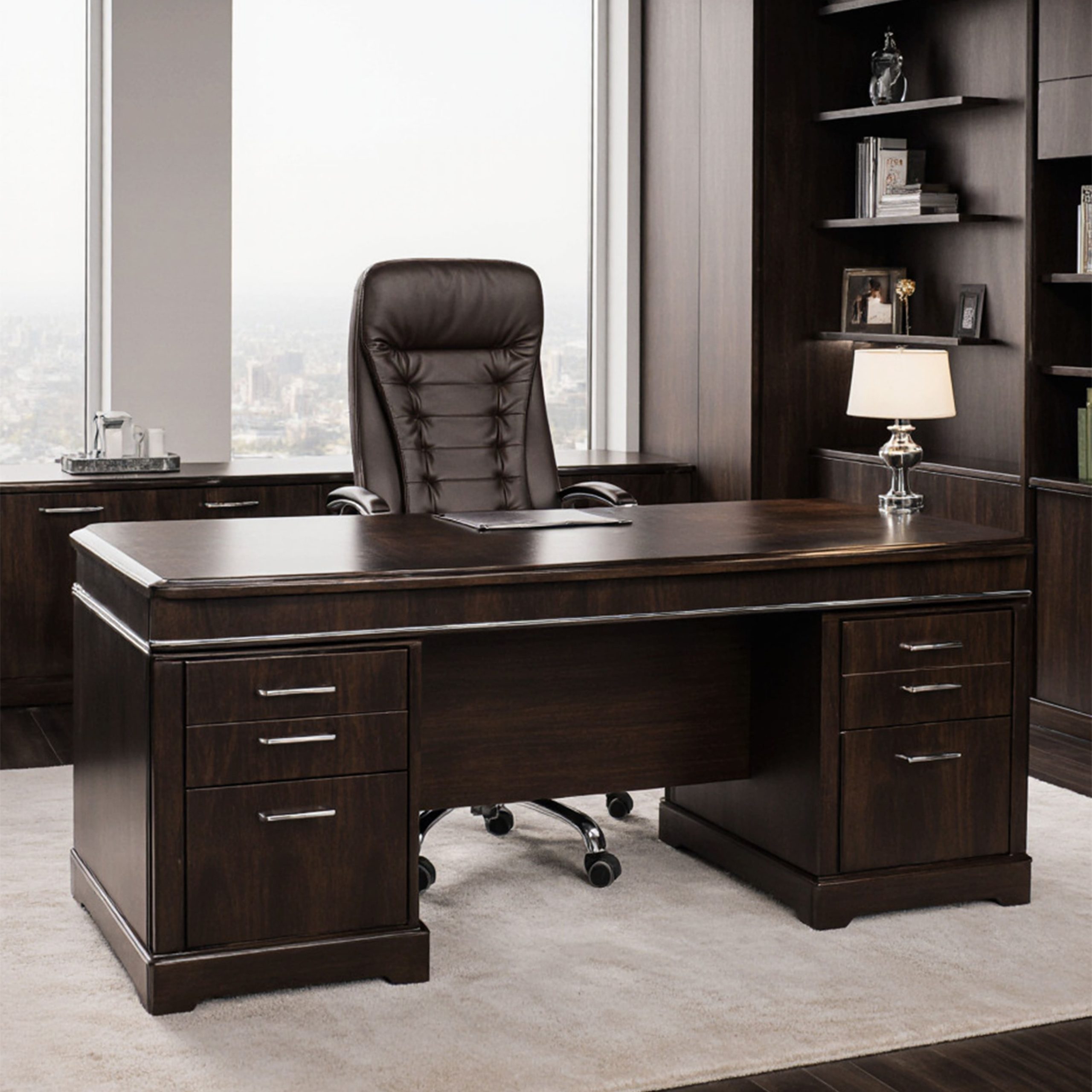 Кресло рабочее, поворотное RICHARD, коричневый